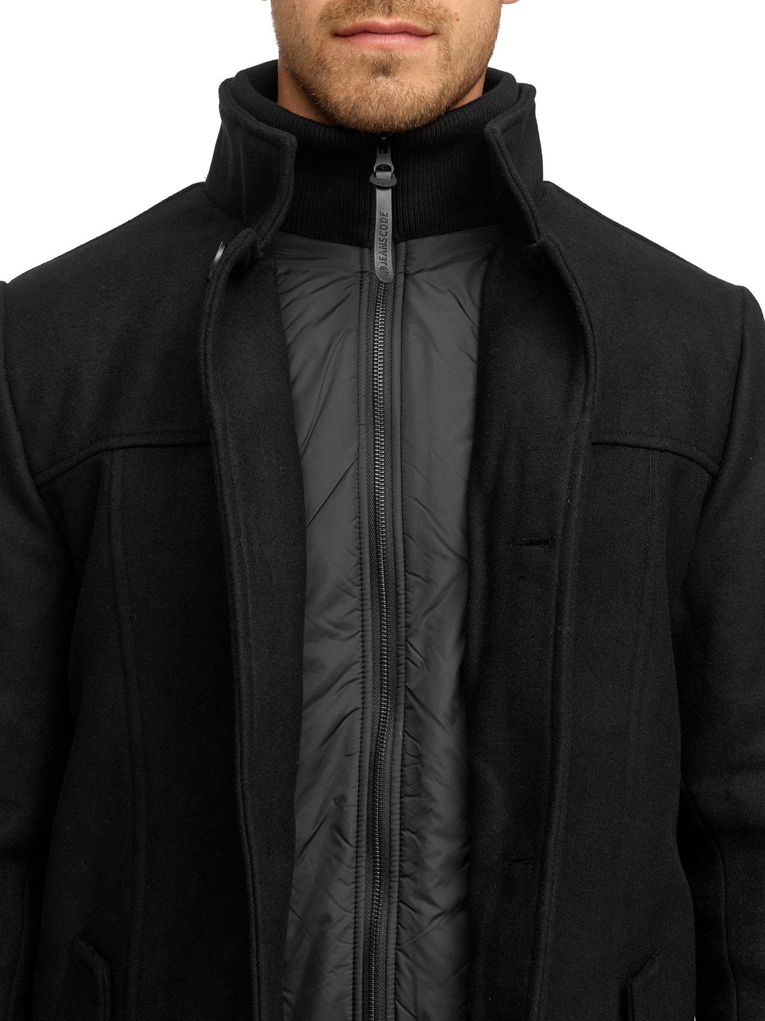 Indicode Veste en laine »INLunik« ohne Kapuze