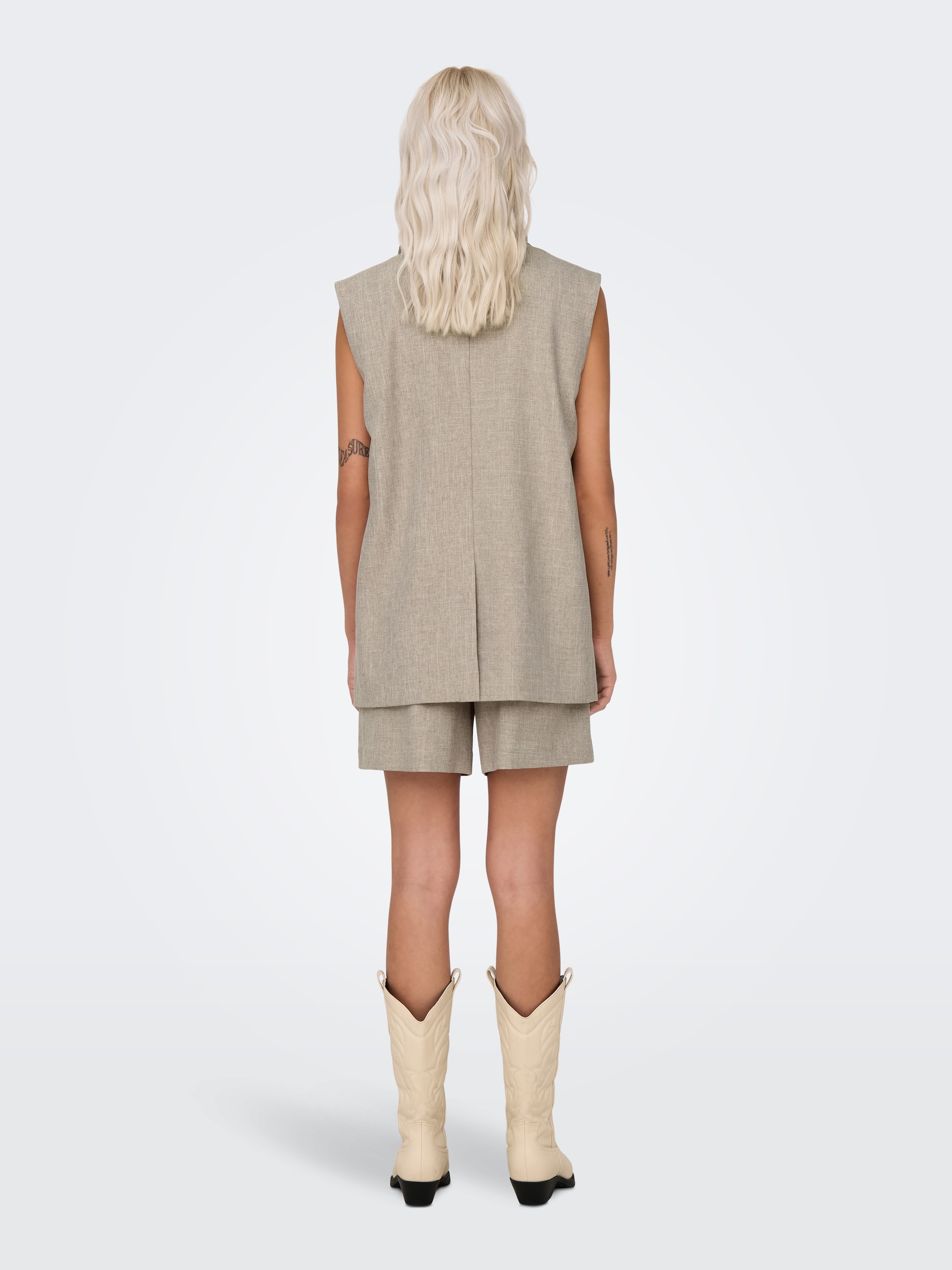 ONLY Anzugweste »ONLLINDA S/L MEL OVERSIZE WAISTCOAT TLR« Materialmix