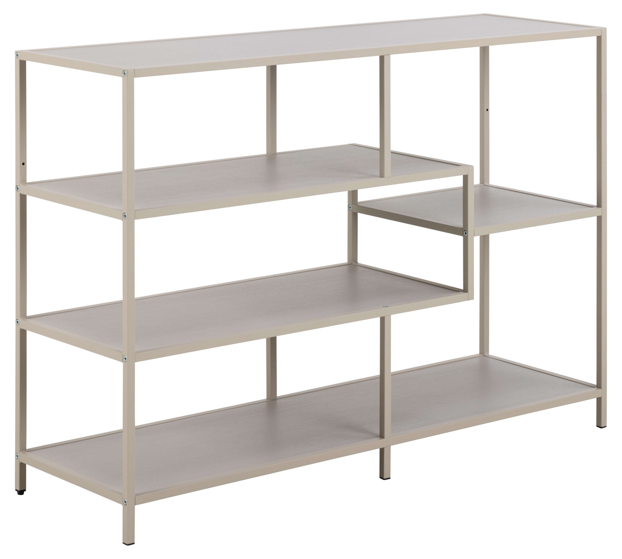 ACTONA GROUP Étagère à livres »Seaford - Mehrzweckregal & Raumteiler, modern, Metall« 114x35x78 cm,  Asymétrique, stable & beaucoup de rangement, design intemporel, 6 étagères