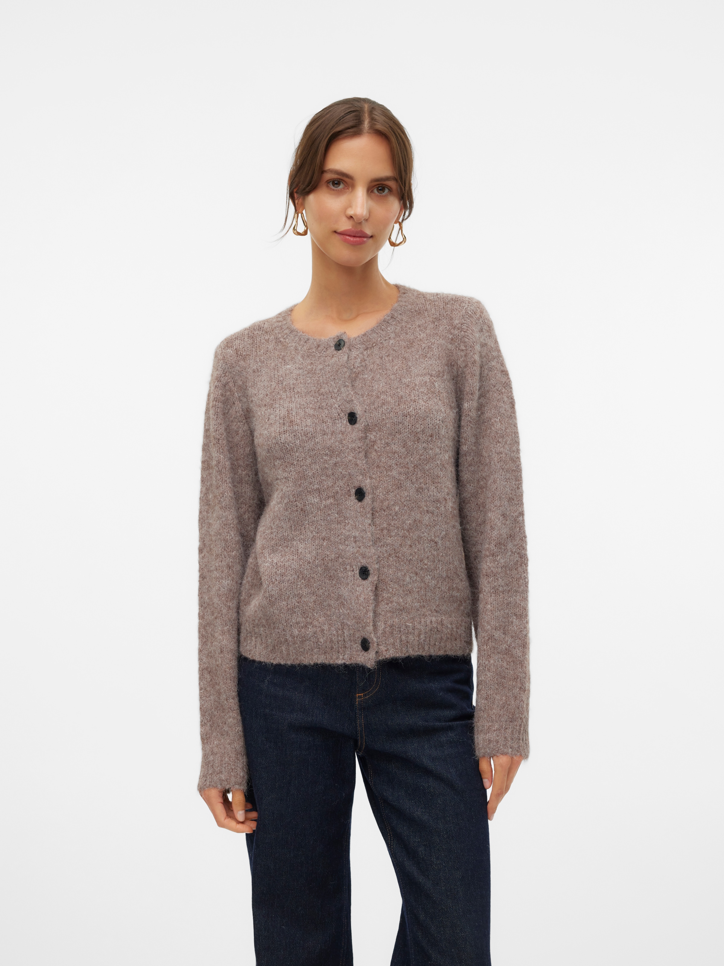Vero Moda Strickjacke »VMNOVAH LS O-NECK BUTTON CARDI GA NOOS«