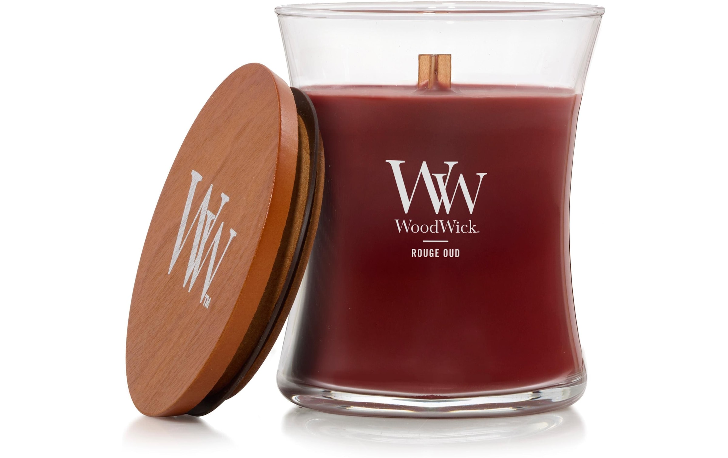 Woodwick Duftkerze »Rouge Oud Medium Jar«