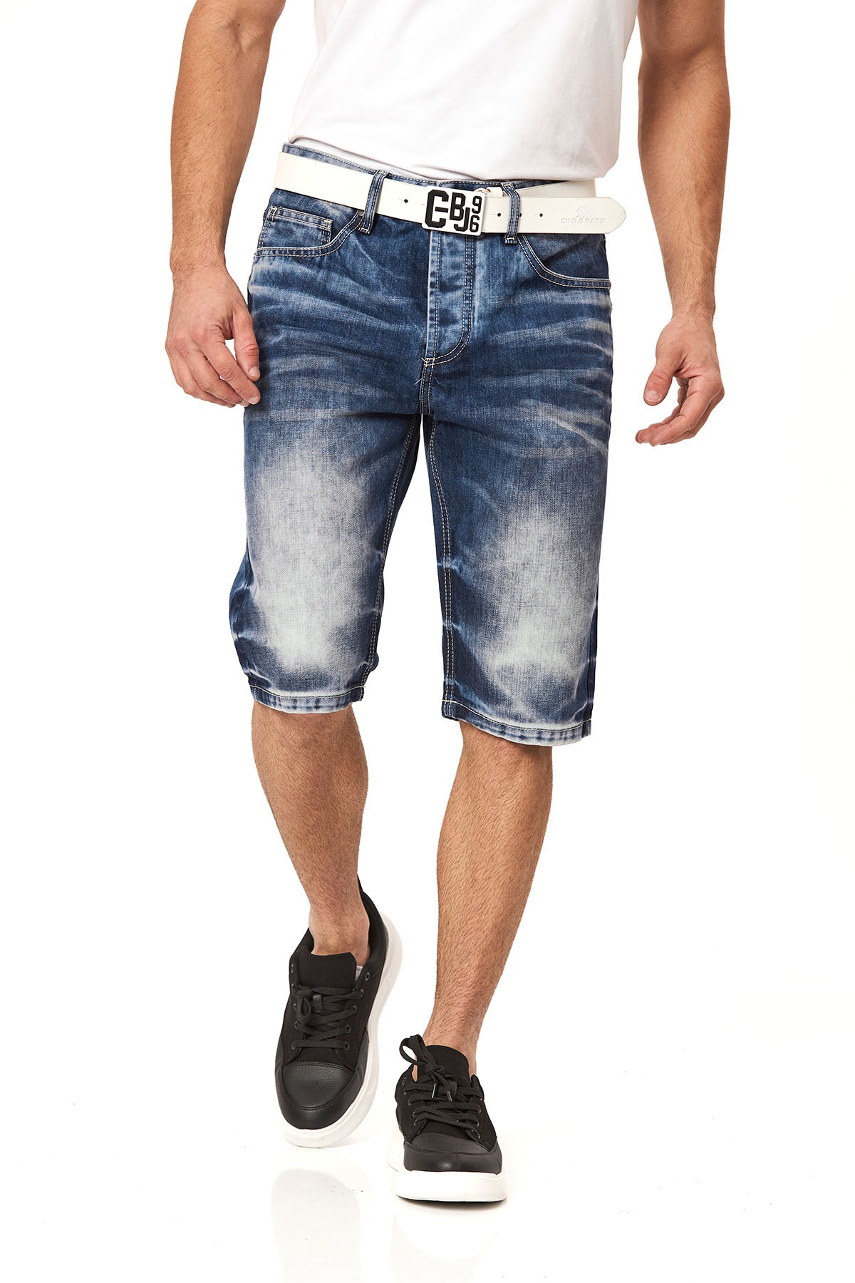 Cipo & Baxx Bermuda en jean Baumwolle, regular fit