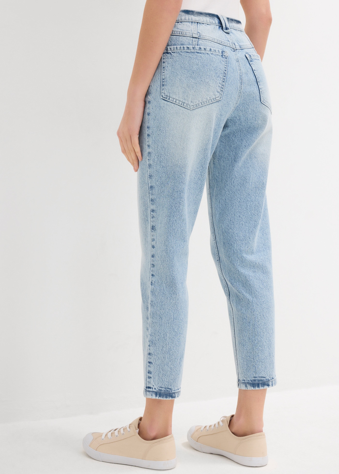 bonprix Jeans mom coupe loose fit, avec stretch, design 5 poches