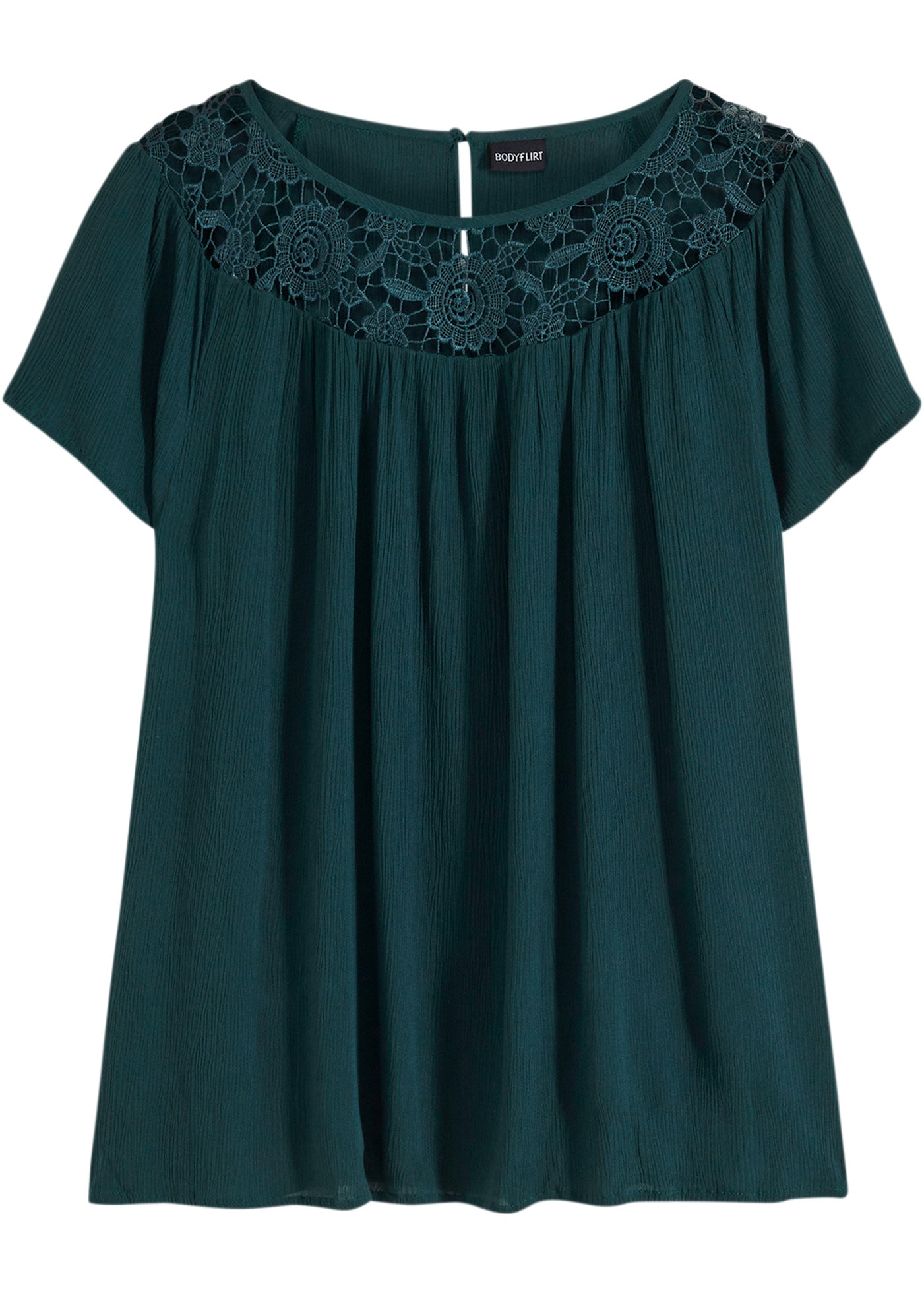 bonprix Blouse à manches courtes »Bluse aus reiner Viskose« Bluse aus reiner Viskose