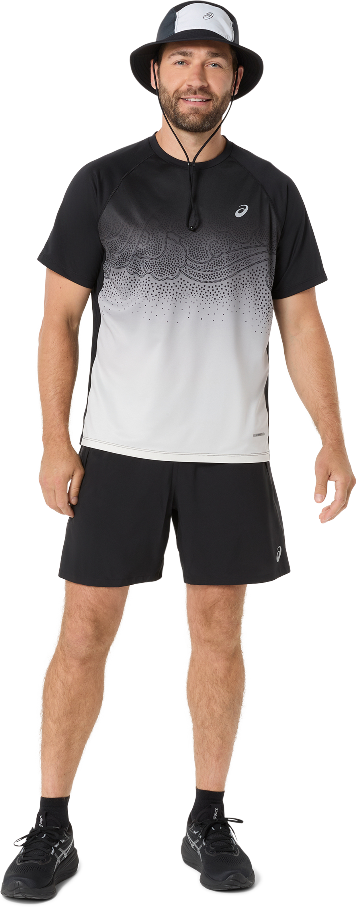 Asics Laufshirt »ROAD FADE SS TOP« Kurzarm, für Erwachsene, mit Grafik-Print, mit Mesh-Einsätzen