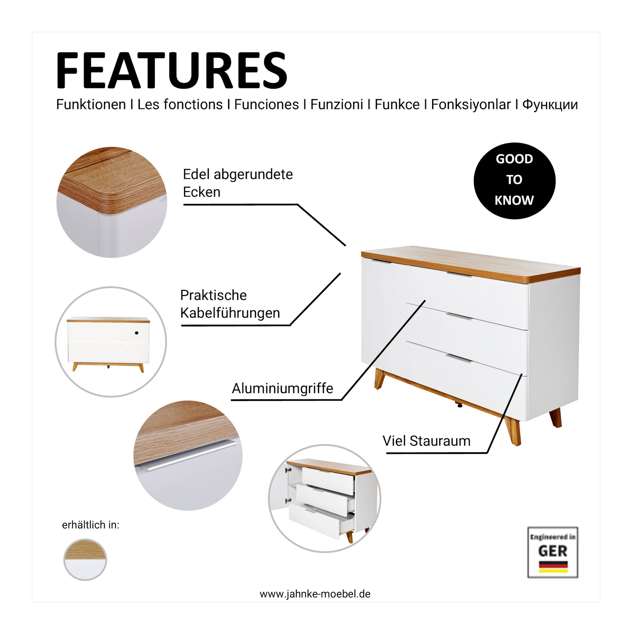 Jahnke Buffet »LIBRE« largeur env. 120 cm