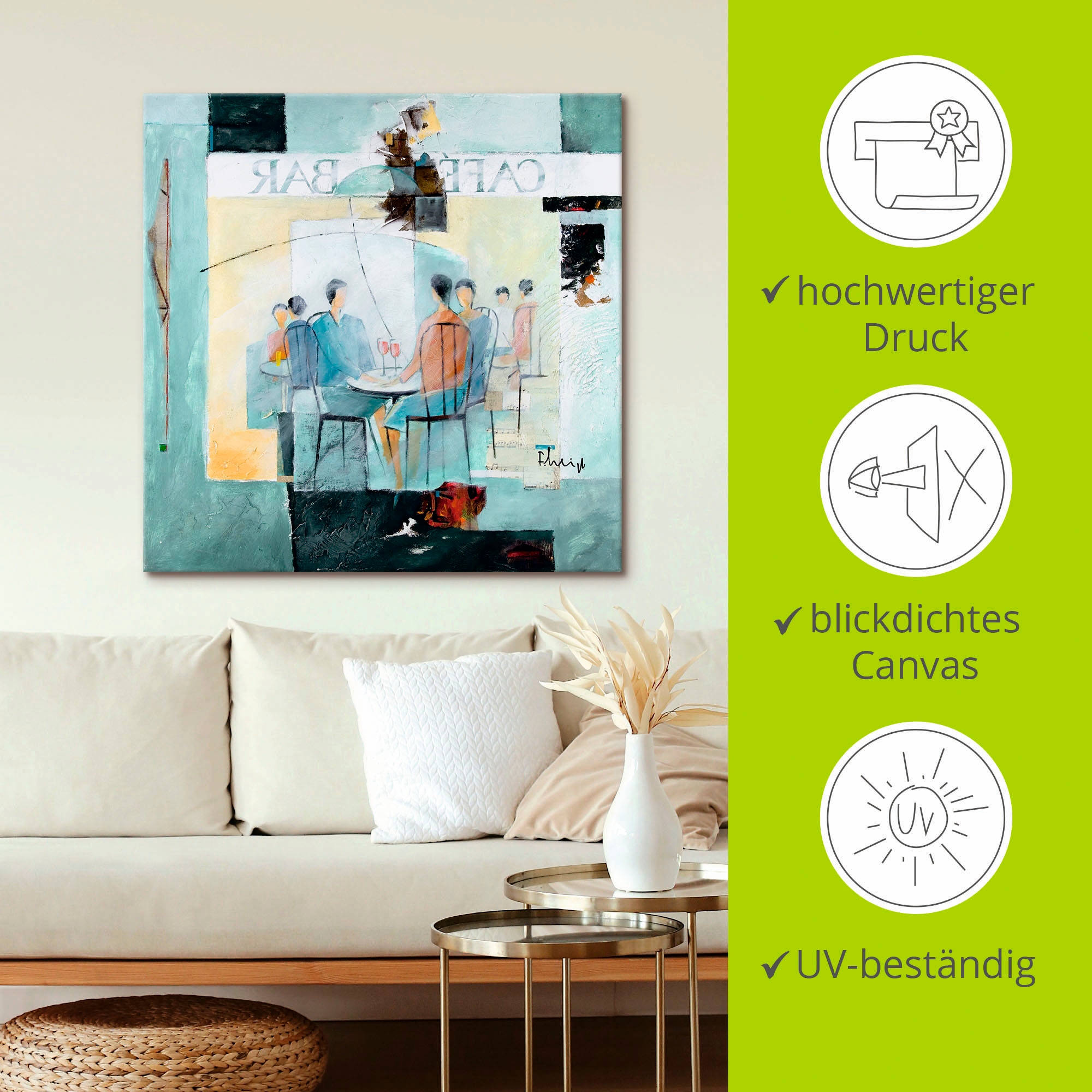Artland Tableau sur toile »Geschmack von Zitronen« Groupes et familles 1 cuis tlg. tendu sur cadre en bois