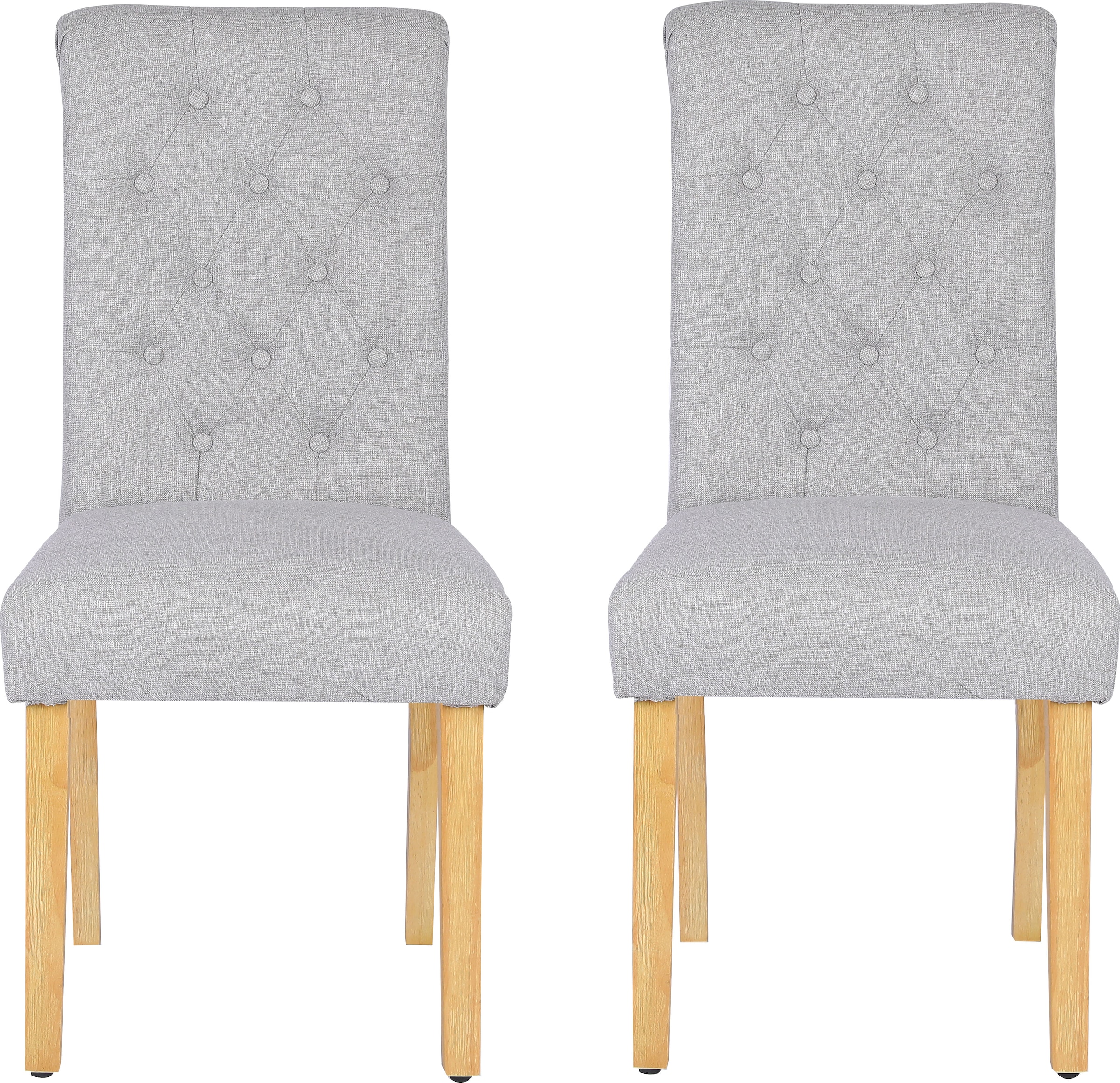 Home affaire Esszimmerstuhl »Liao, TOPSELLER!, OTTOs Choice, 2er-Set« (Set) pflegeleichter Webstoff Bezug, Knopfheftung, Sitzhöhe ca. 51 cm