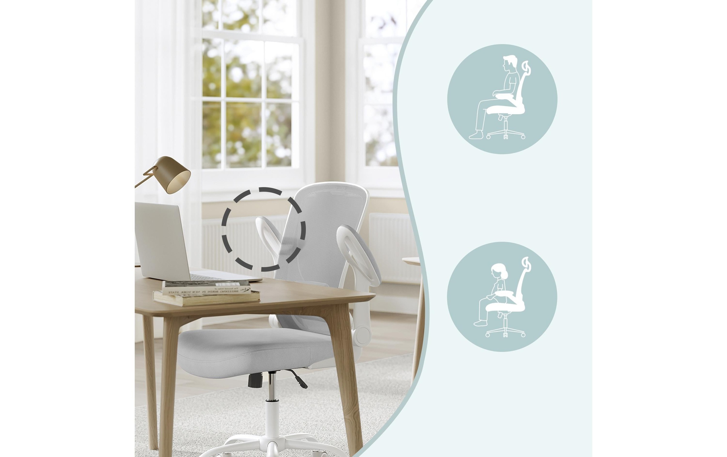 SONGMICS Chaise de bureau »Mesh Wippfunktion klappbare Armlehnen« ()