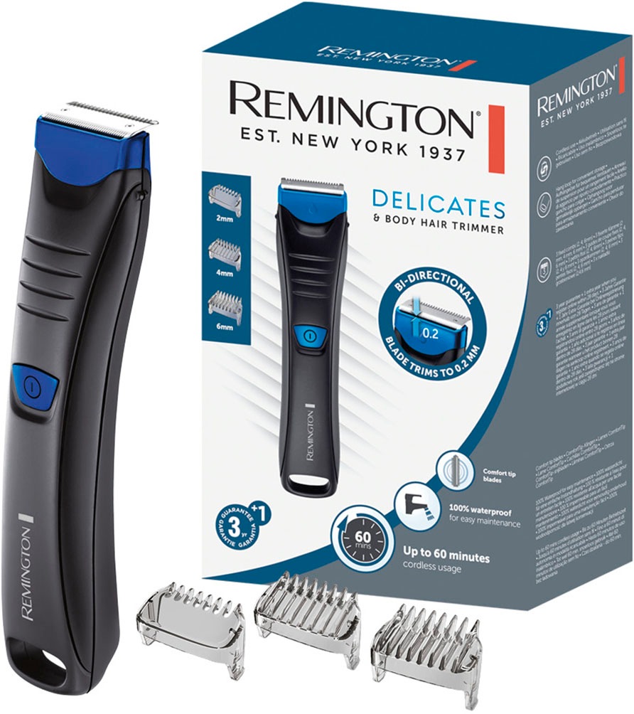 Remington Tondeuse corps et bikini »BHT250« 3 Aufsätze bis 0,2mm ohne Hautirritationen, 2 Klingen, 3 Aufsteckkämme (2,4,6mm)