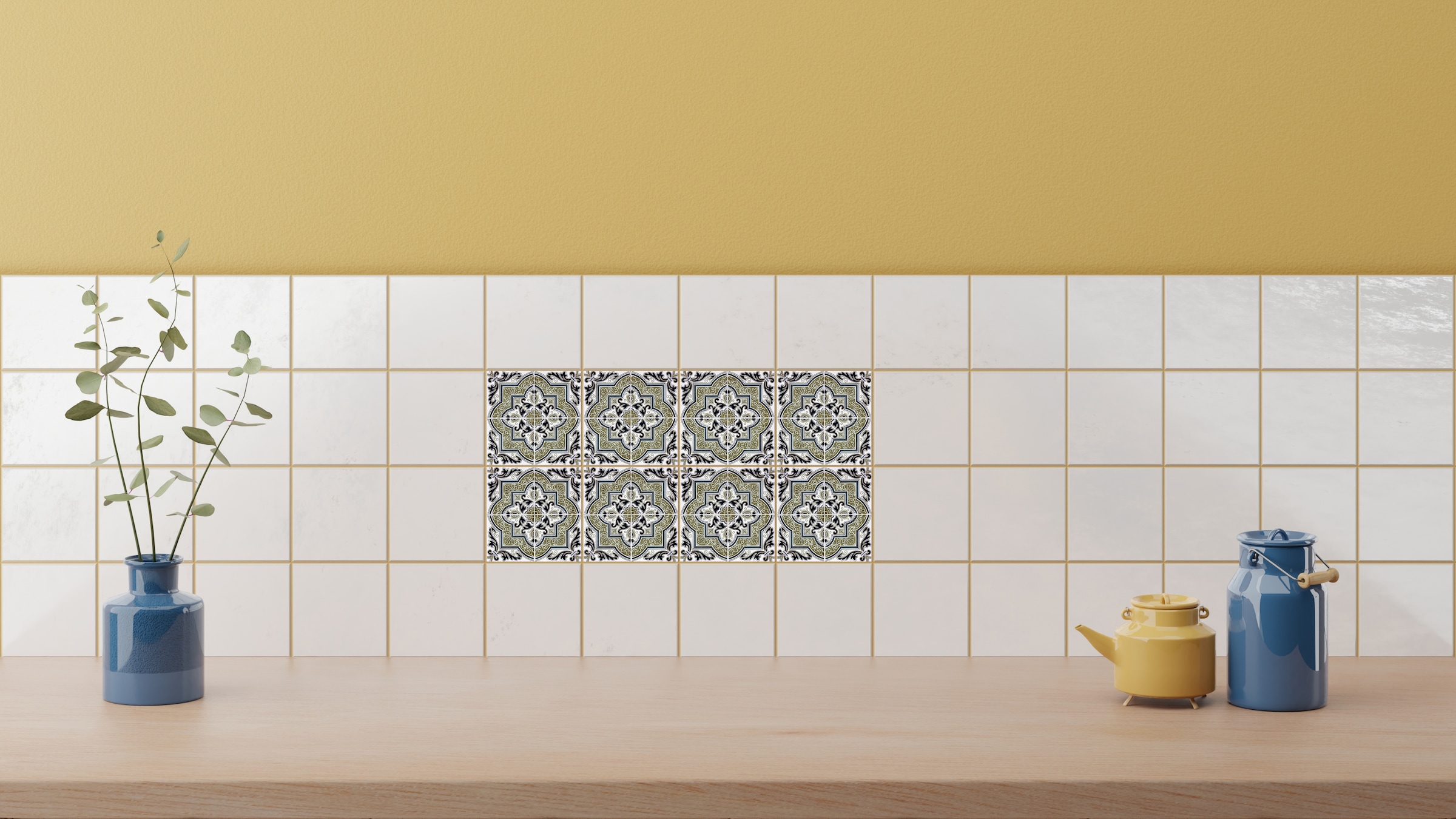 Home affaire Autocollants pour carrelage »Ornamente« Stickerfliesen, selbstklebend, Sticker, 12er Set