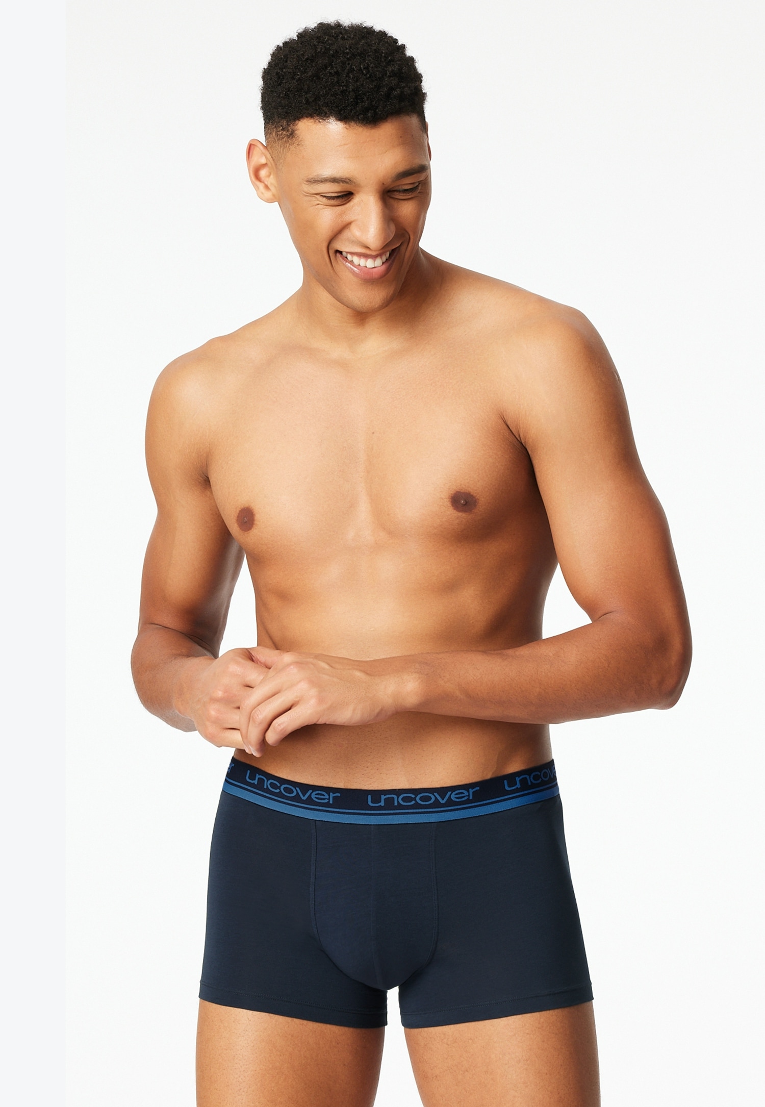 uncover by SCHIESSER Boxer »Uncover Cotton« 2er Pack,  ohne Eingriff, Logo-Bund, elastisch, Single Jersey-Qualität