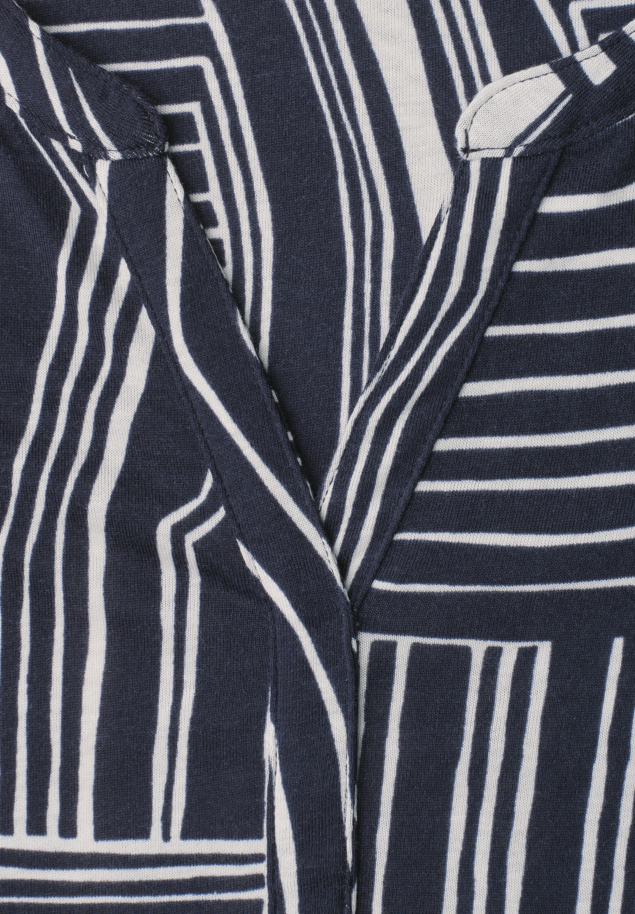 STREET ONE 3/4-Arm-Shirt Sommershirt mit Split Neck und Print