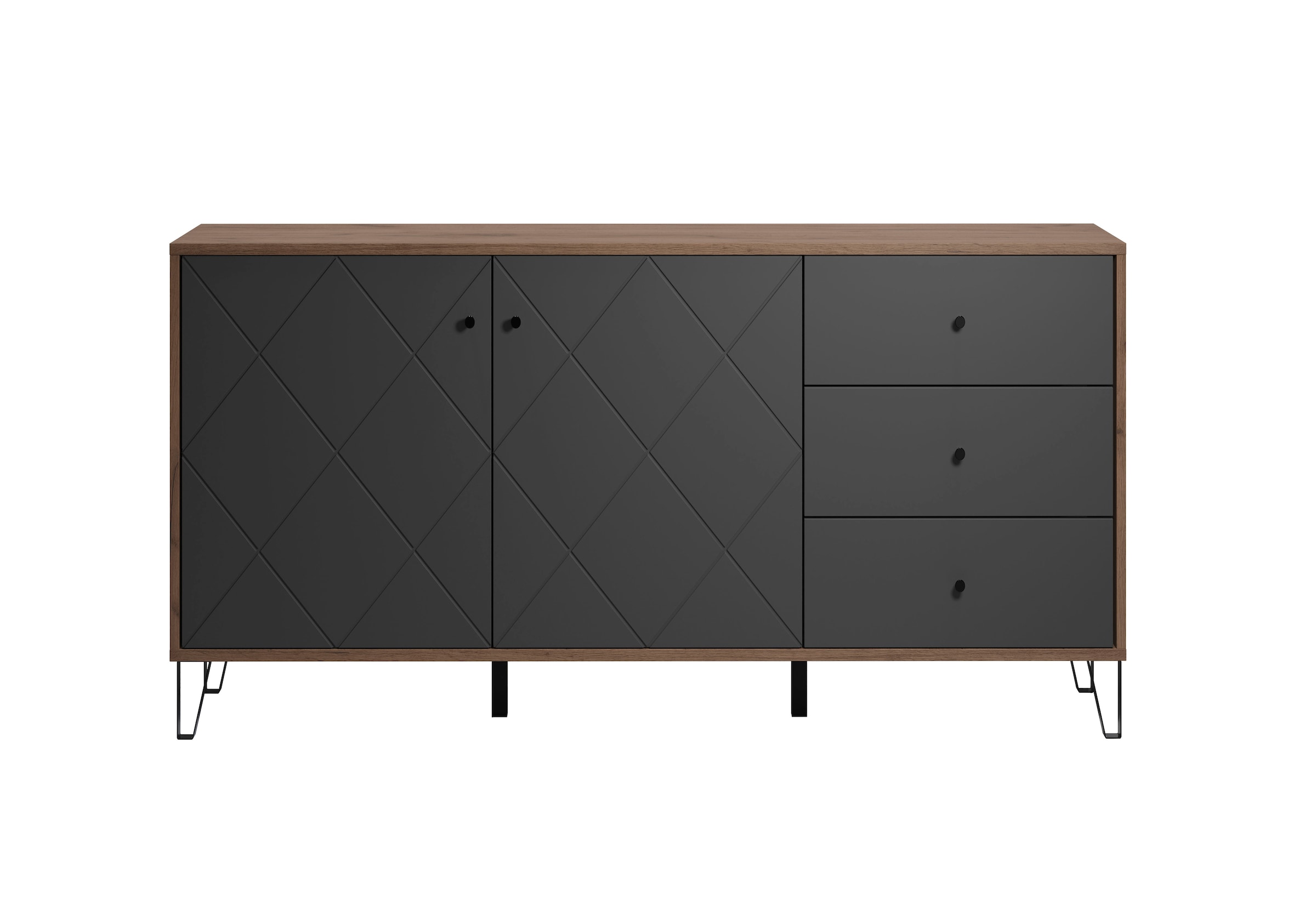 Home affaire Buffet »Molveno« 1 cuis tlg. Sideboard, 2 Türen, 3 Schubkasten & Soft-Close - (B/T/H) 183/40/76 cm