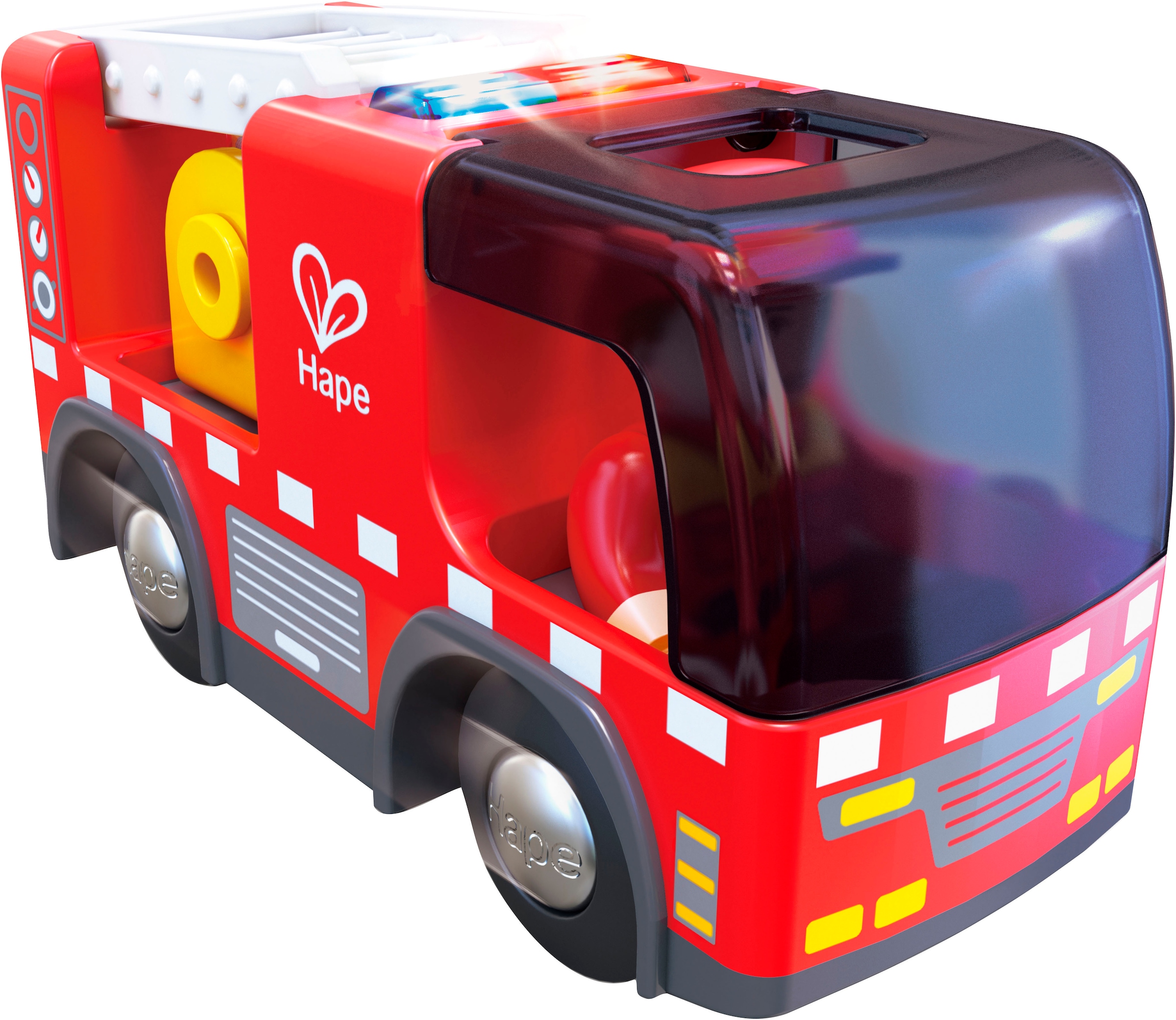 Hape Jouet pompier »Feuerwehrauto mit Sirene« mit Licht und Sound