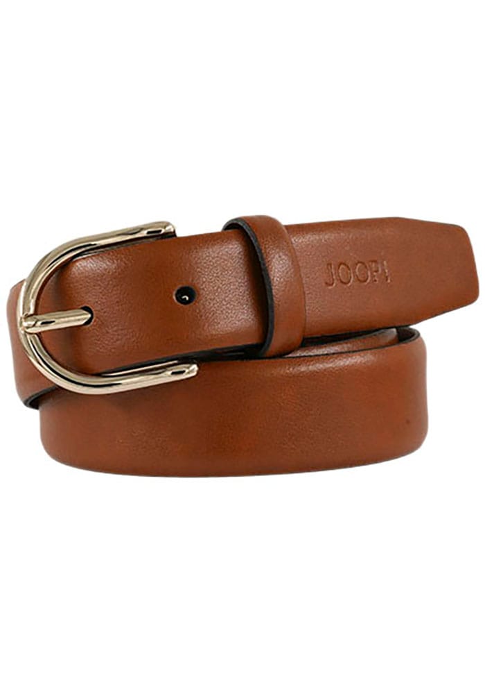 JOOP! Ledergürtel abgerundete Dornschliesse, Breite 3 cm