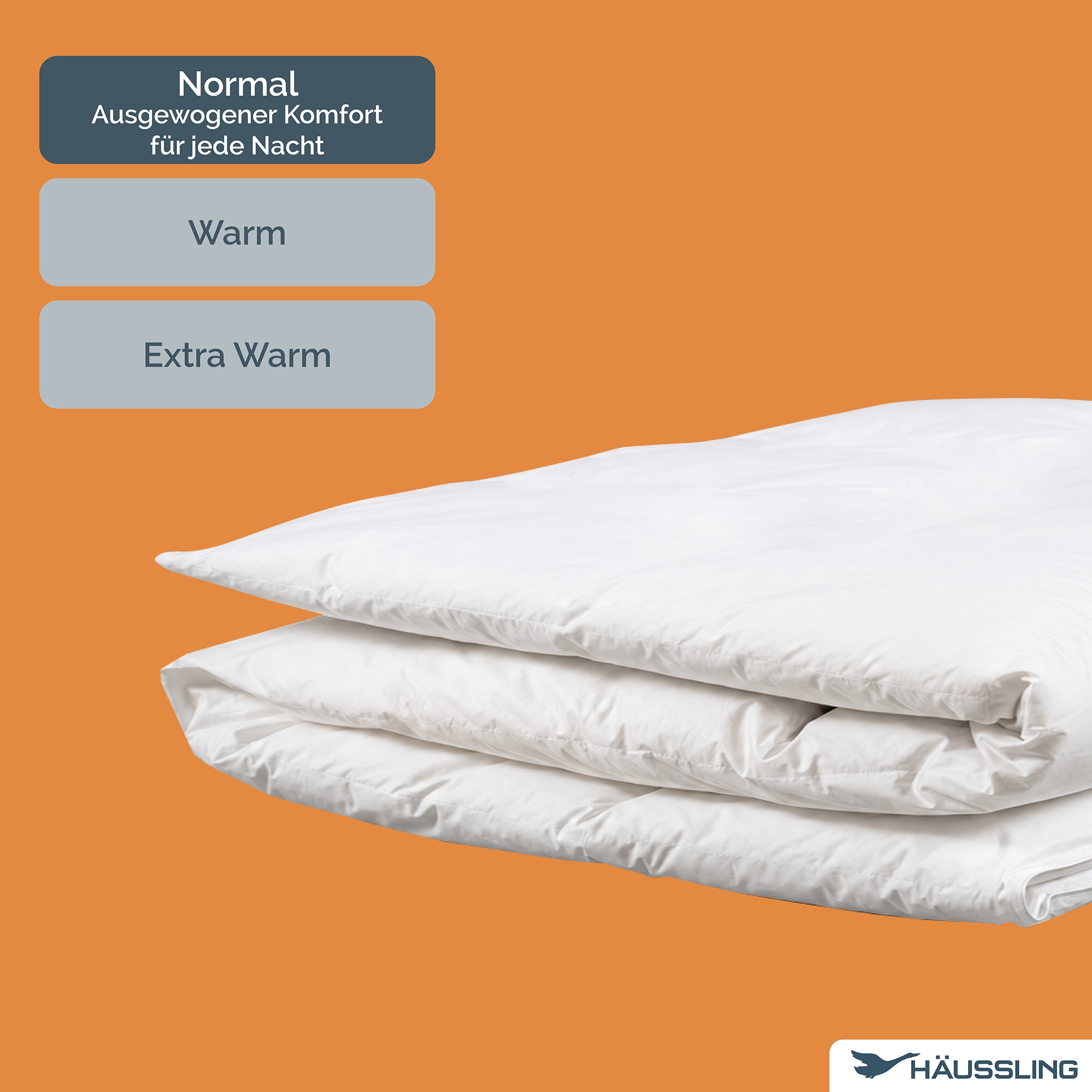 Haeussling Daunenbettdecke »Hygge Home, Bettdecken für Sommer und Winter, Ganzjahresdecke, Decke« normal Füllung weisseneue90Daunenund10FedernKl1 1 Stk. tlg. Bettdecke 135x200 cm, 155x220 cm & weitere Grössen