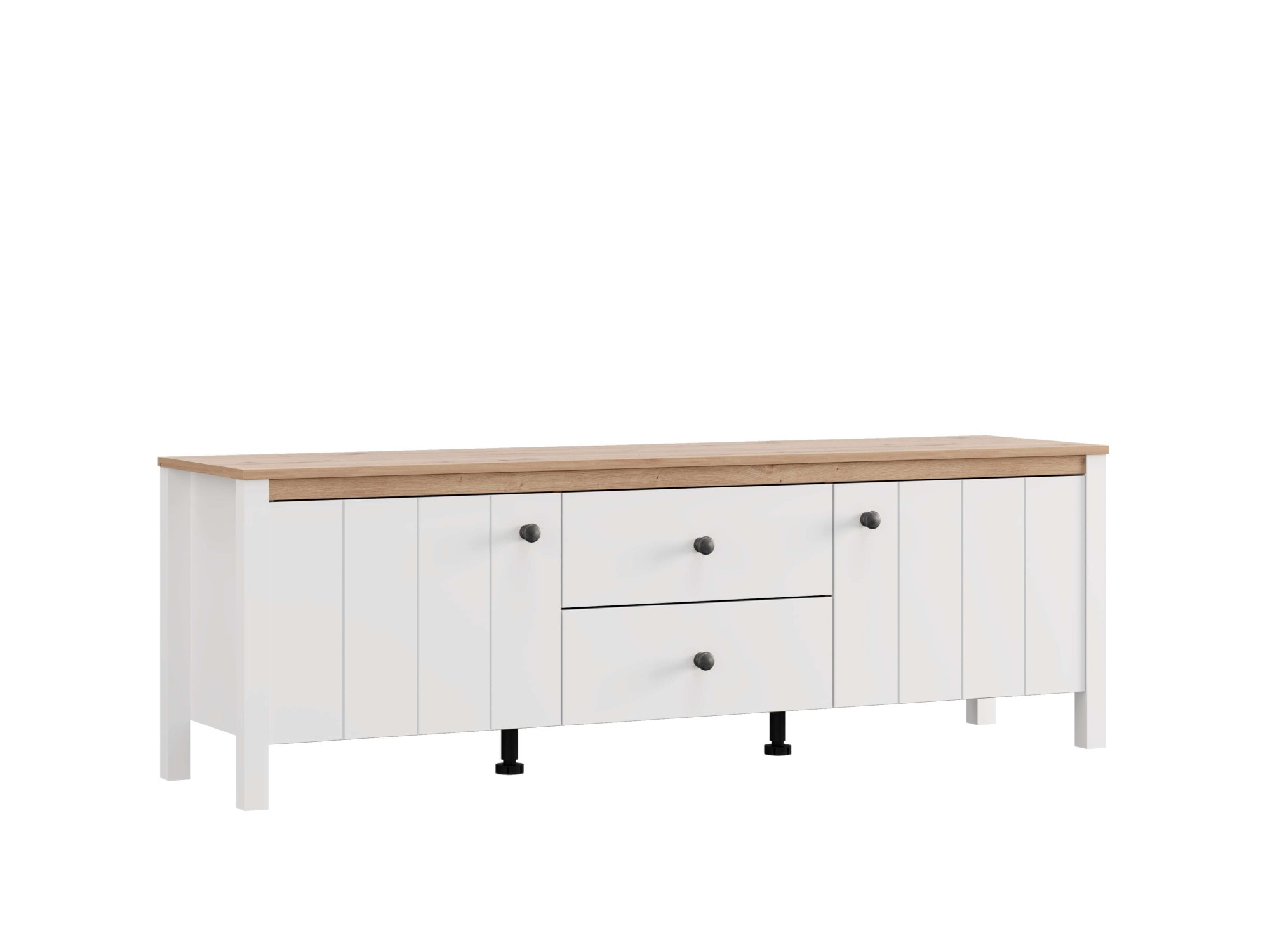 Home affaire Table basse »BEDFORD, TV-Board, TV-Kommode, TV-Schrank, TV-Unterschrank, TV-Möbel« Profil MDF 2D recouvert, marquage à chaud