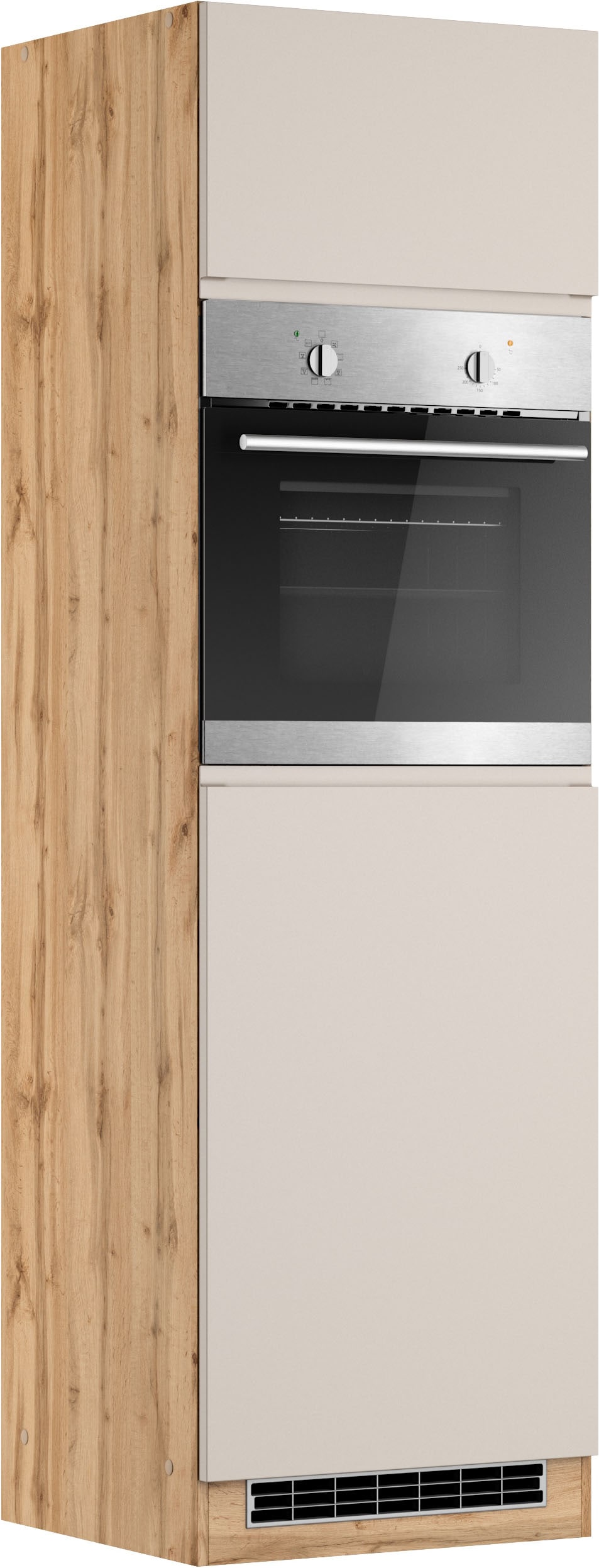KOCHSTATION Four/réfrigérateur encastrable »KS-Virginia,neu in verbesserter Ausführung« Rangement, Softclose,  largeur 60 cm, hauteur 200 cm, niche pour four L/H/P: 56/59/55 cm
