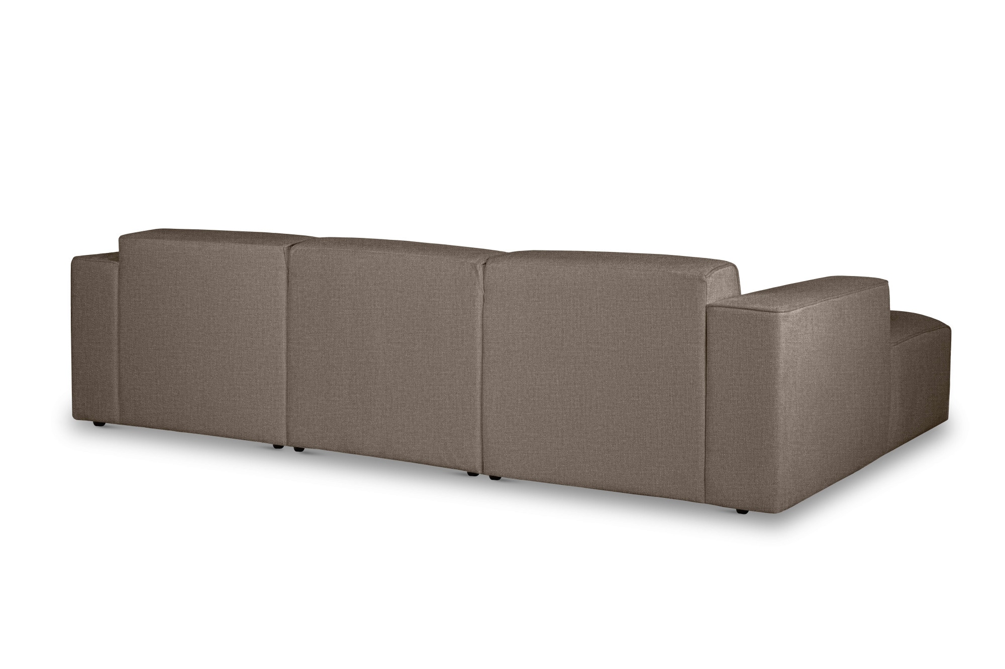 Home affaire Canapé d'angle »Noord mit Kedernaht, Breite 281 cm, L-Form« Velours côtelé, structure, tissu tissé, avec suspension ondulée, cadre en bois massif