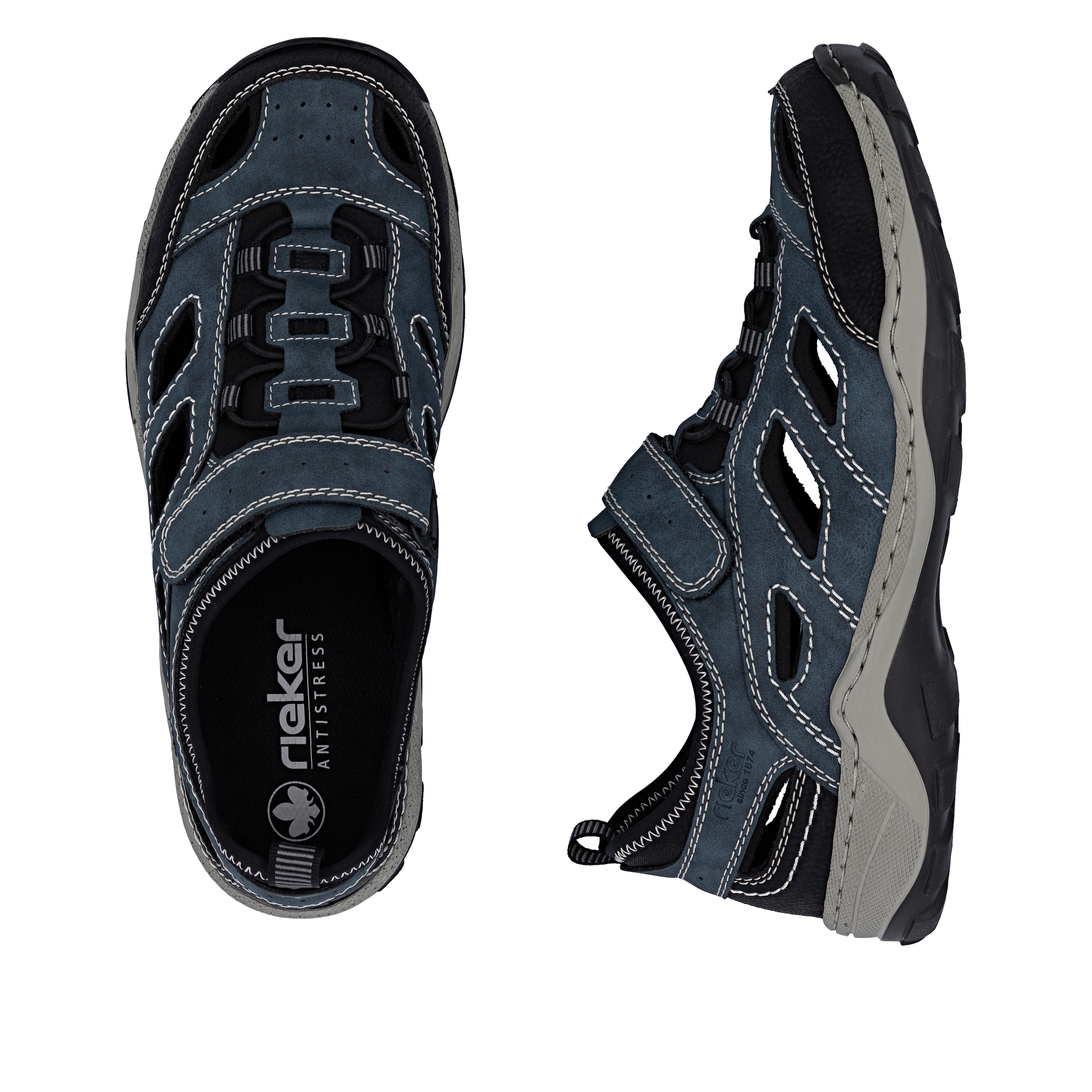 Rieker 1100000002199  Chaussure à enfiler, chaussure de trekking, chaussure outdoor avec bride auto-agrippante