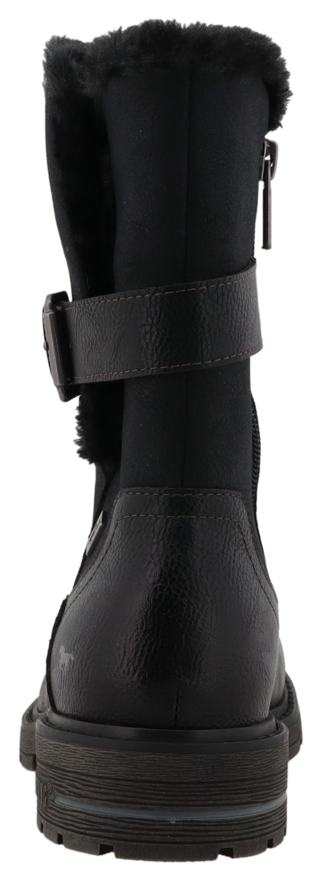 Mustang Shoes Bottes d'hiver »Bienke«  bottes biker avec talon bloc et lanières décoratives