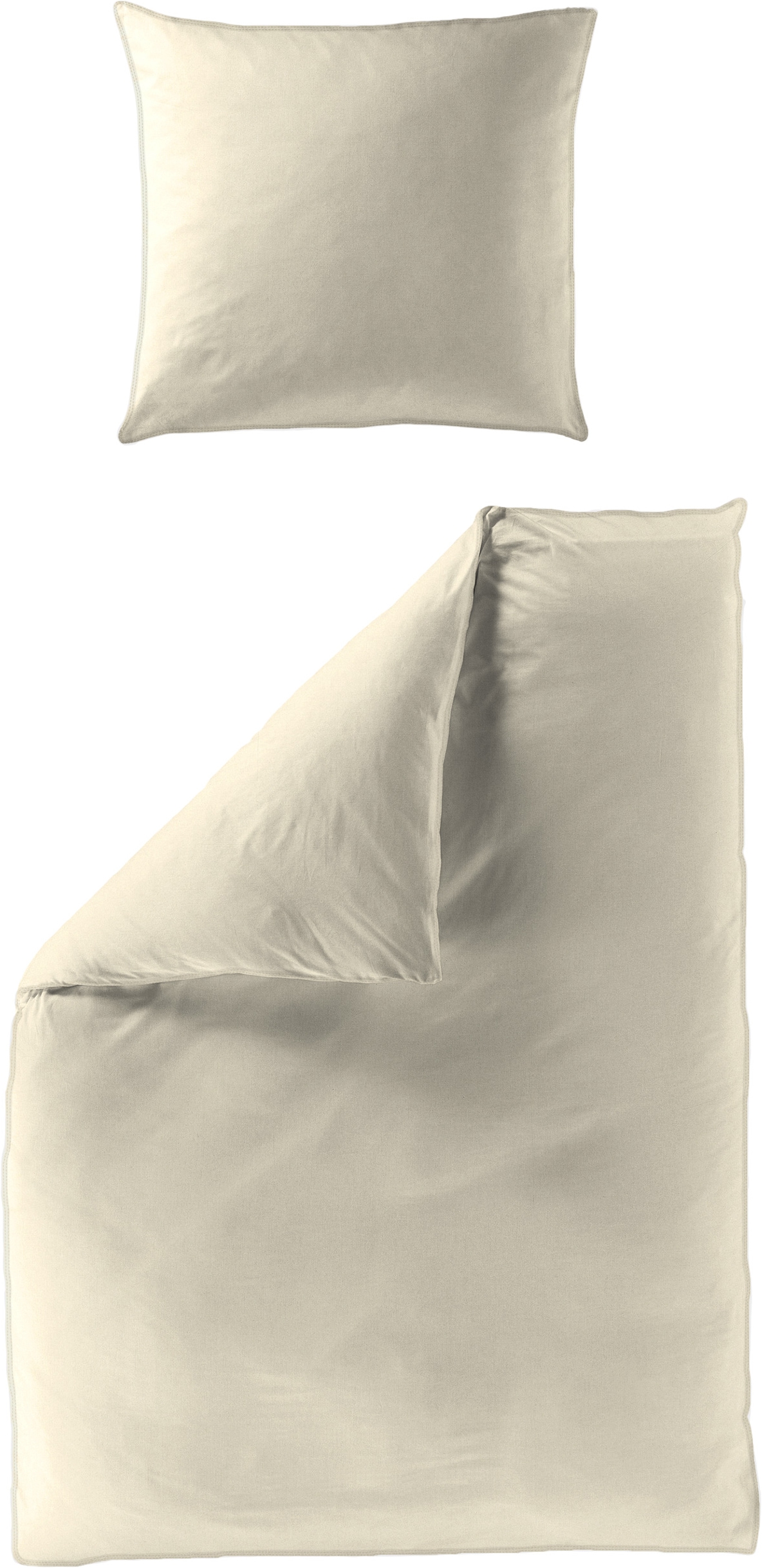 BIERBAUM Linge de lit »Bettwäsche 3002« 2 Renforce stone washed, 100 % coton, toucher doux