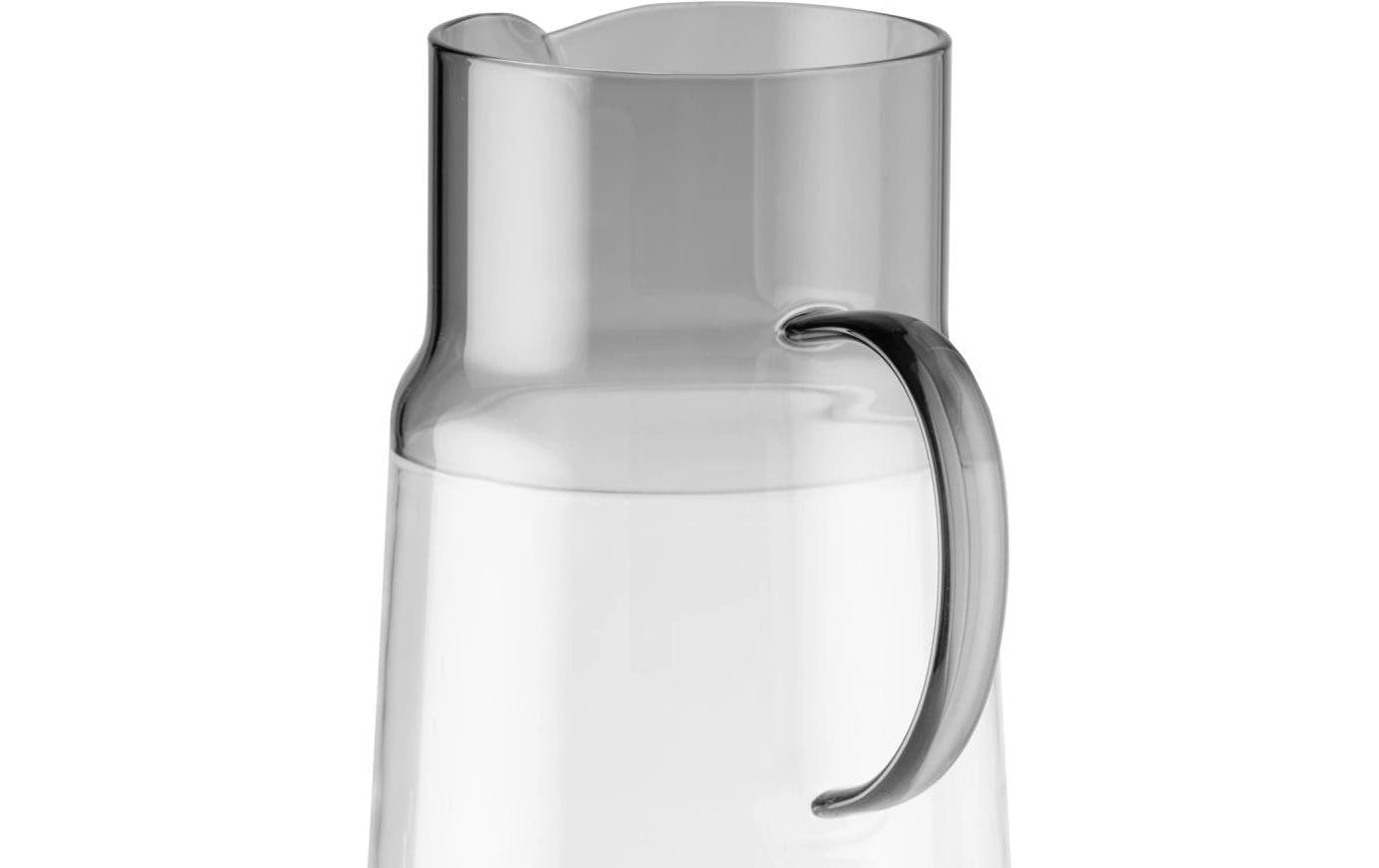 APS Carafe d'eau »Ø 13 cm, H: 23 cm, 2 Liter , Glas, Polypropylen, Silikon« Couvercle en acier inoxydable 18/8
