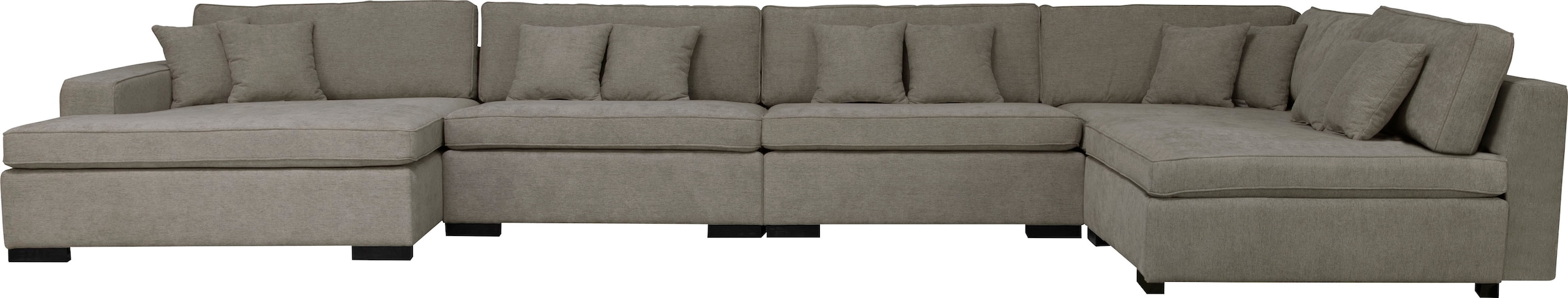 Home affaire Wohnlandschaft »Skara XXL U-Form« Lounge-Sofa XXL mit Federkern-Polsterung, in vielen Bezugsvarianten