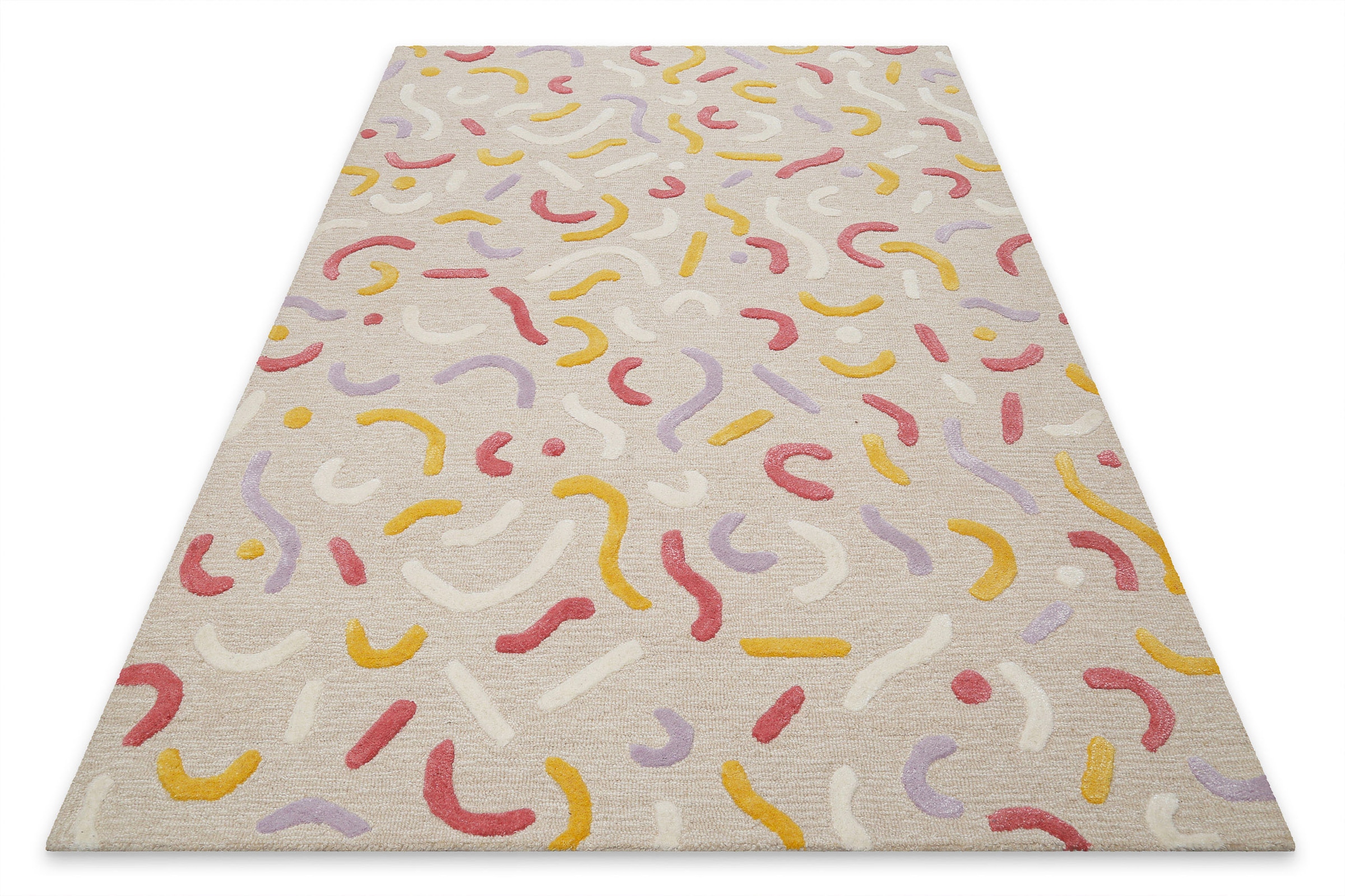 SMART KIDS Tapis pour enfants »Confetti 2.0« Rectangulaire 16 mm Höhe Tapis enfant et de jeu, effet relief, laine vierge, chambre d'enfant