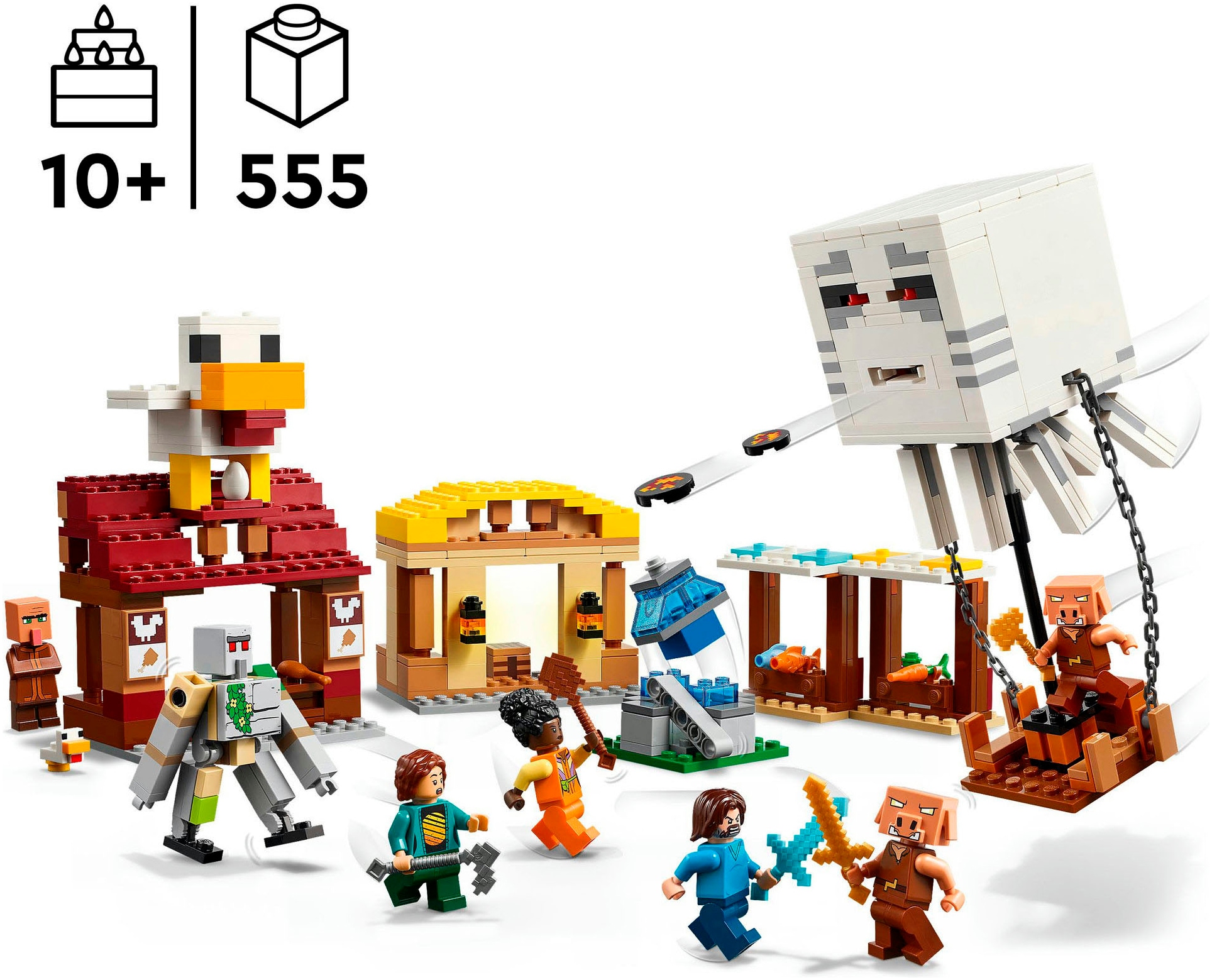 LEGO® Konstruktionsspielsteine »Angriff des Ghast-Ballons (21273), LEGO® Minecraft« Made in Europe