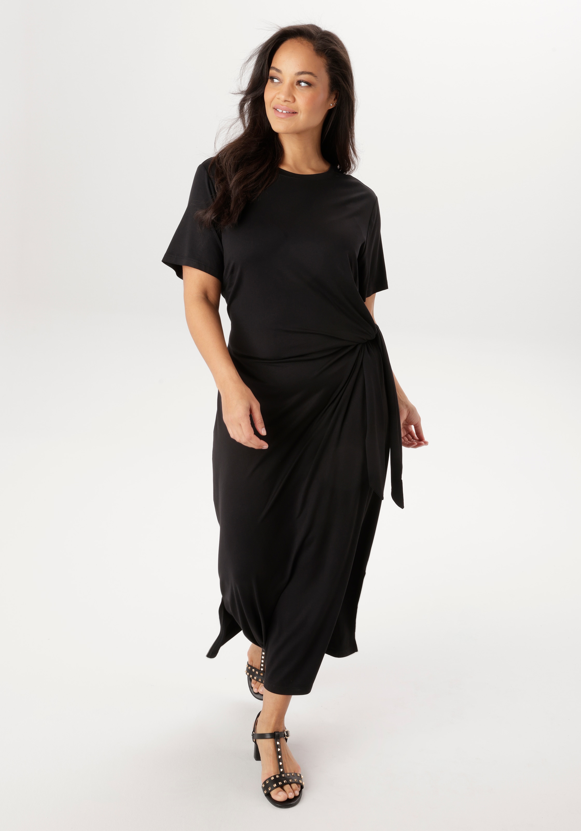 Aniston PLUS Maxi robe mit raffiniertem Bindeband - NEUE KOLLEKTION