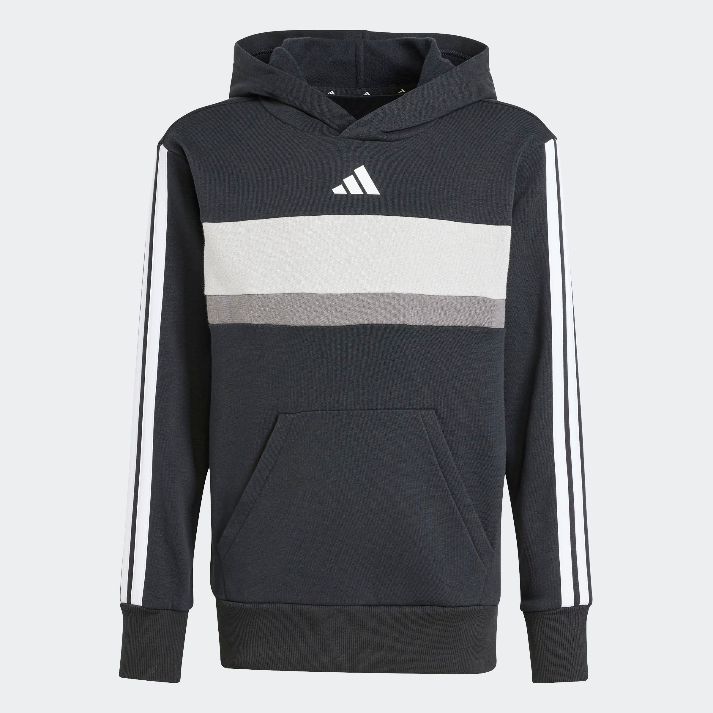 adidas Sportswear Sweat à capuche »SEASONAL ESSENTIALS TIBERIO 3-STREIFEN KIDS HOODIE«, col rond, sans fermeture, longueur normale
