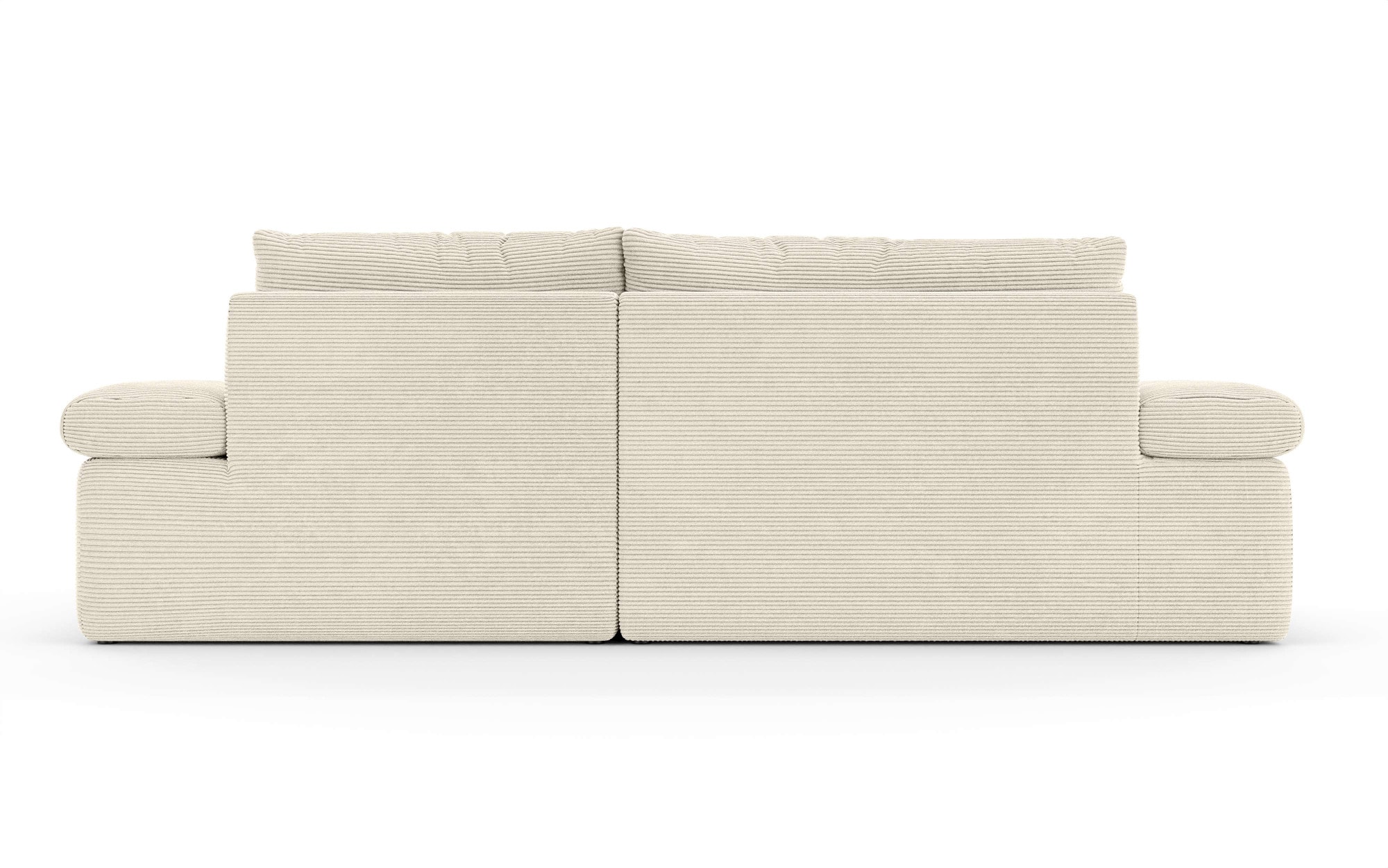 Home affaire Canapé d'angle »ALVERIE mit Recamiere, moderne Steppung, Masse: B/T/H 274/203/106 cm« L-Form mit Wellenunterfederung, mit 4 Rückenkissen, pflegeleicht Stoff