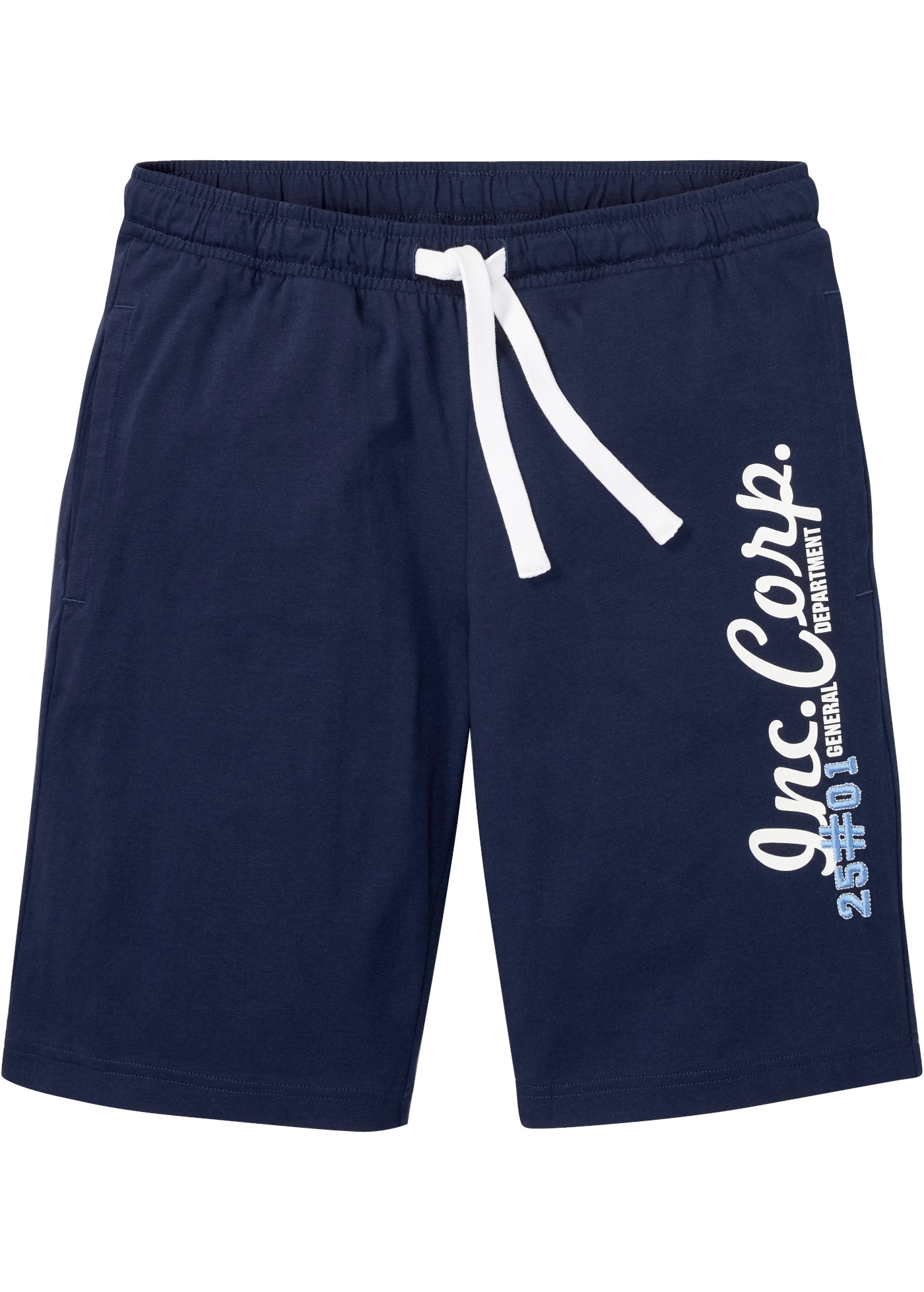 bonprix Bermuda  en coton, avec cordons contrastants, coupe régulière