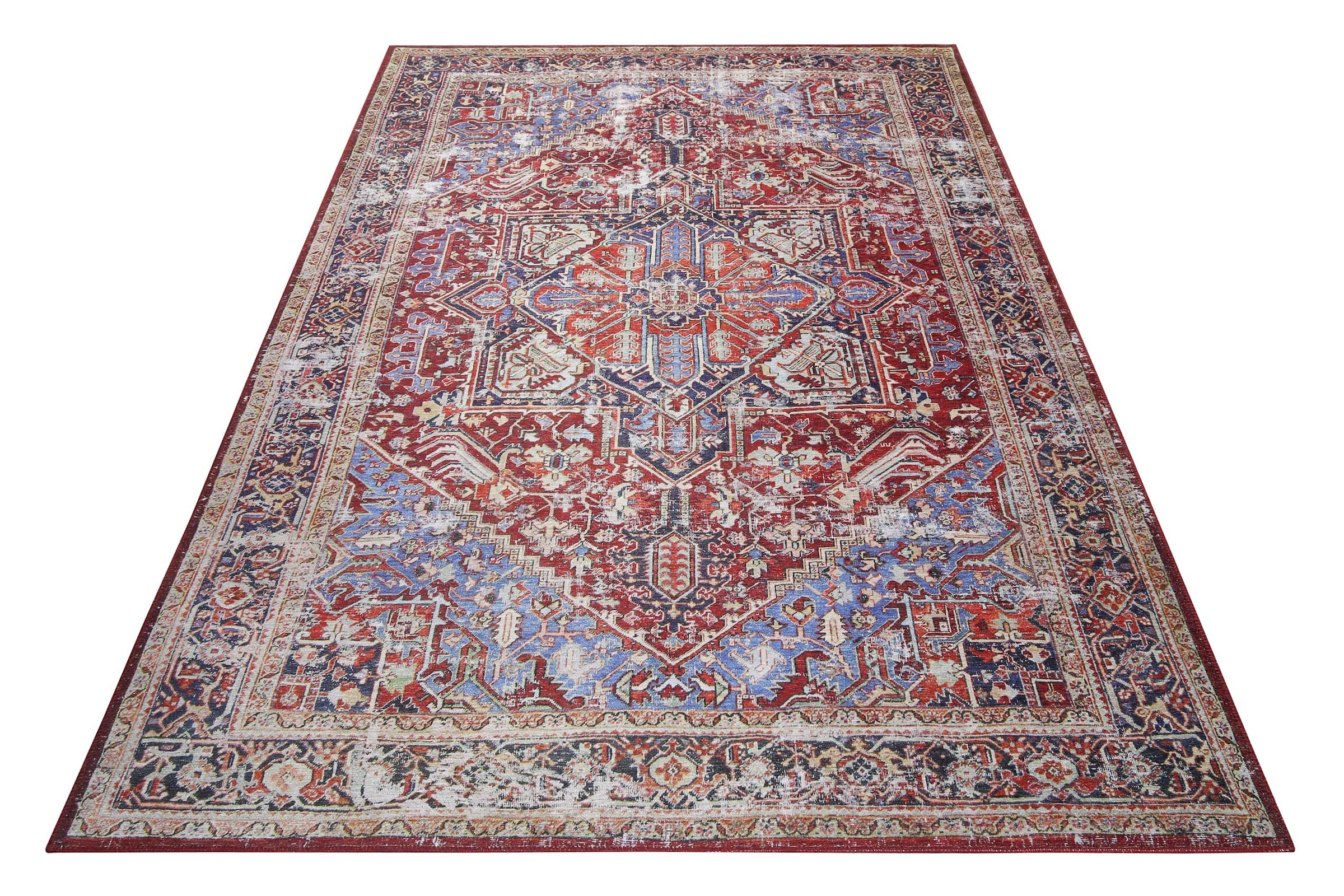 Homie Living Teppich »Como« rechteckig 6 mm Höhe Kurzflor, Vintage, Orient, gewebt, Wohnzimmer, Schlafzimmer, waschbar