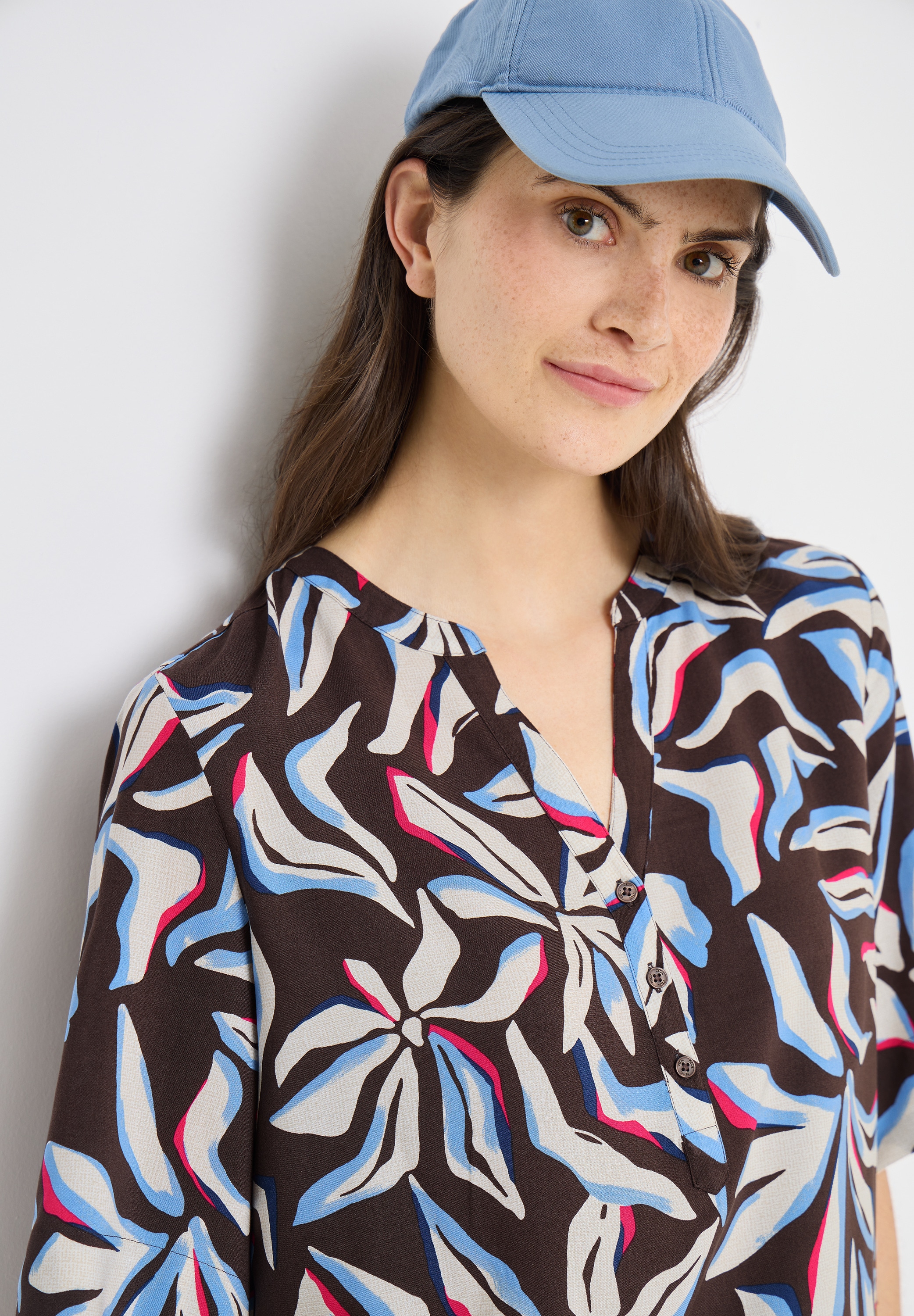 Cecil Blouse à pression Sommerbluse mit floralem Muster