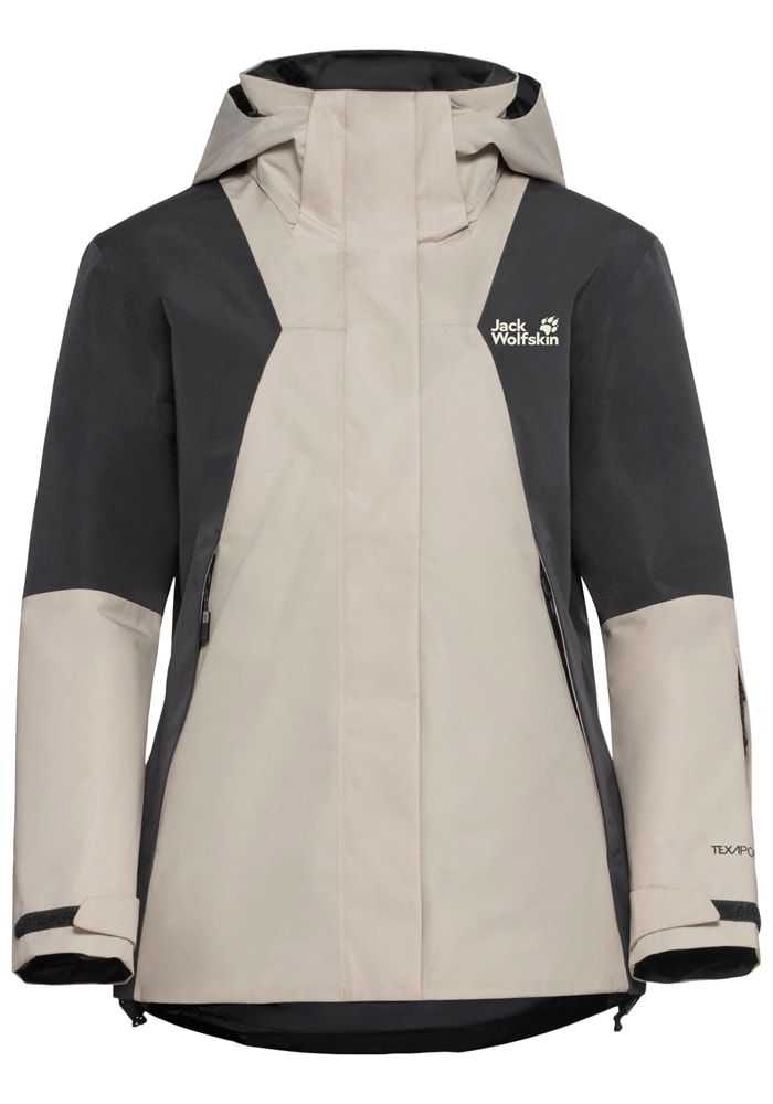 Jack Wolfskin Skijacke »FLOWLINE 2L INS JKT W« mit Kapuze mit TEXAPORE 2L, abnehmbare Kapuze, atmungsaktiv, wasserdicht