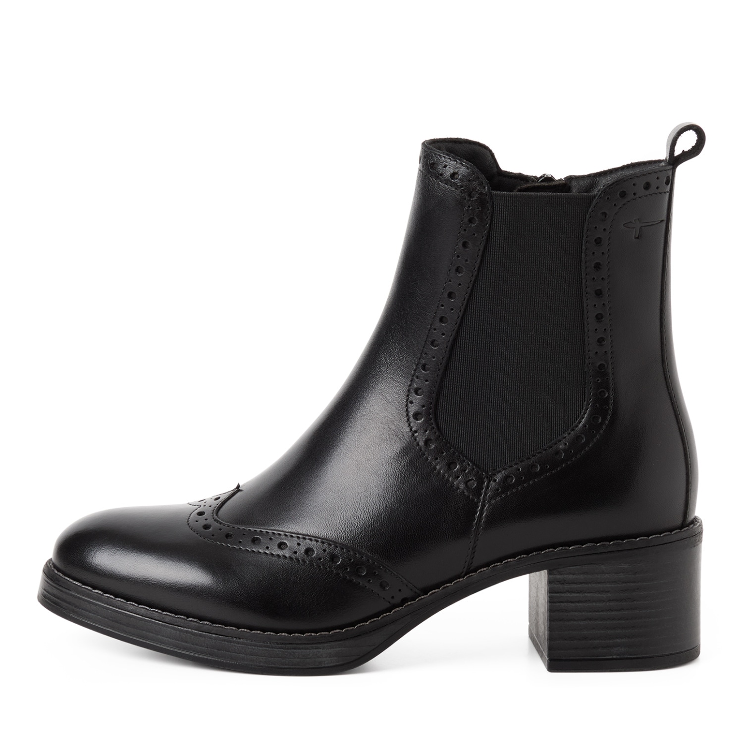 Tamaris Bottines chelsea  Blockabsatz, Stiefelette mit Innenreissverschluss und Stretcheinsatz