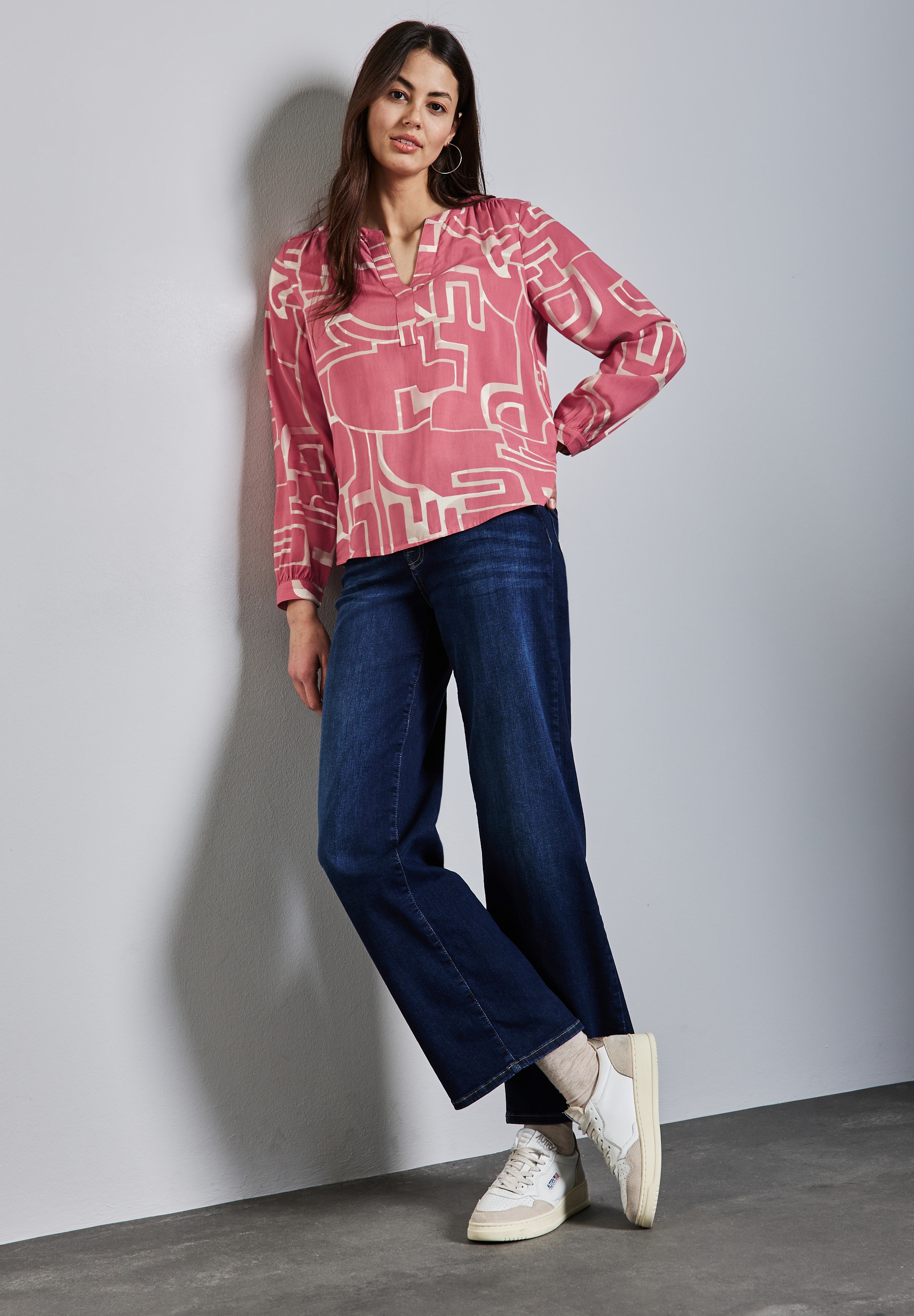 STREET ONE Blouse à manches longues , mit All-Over Print
