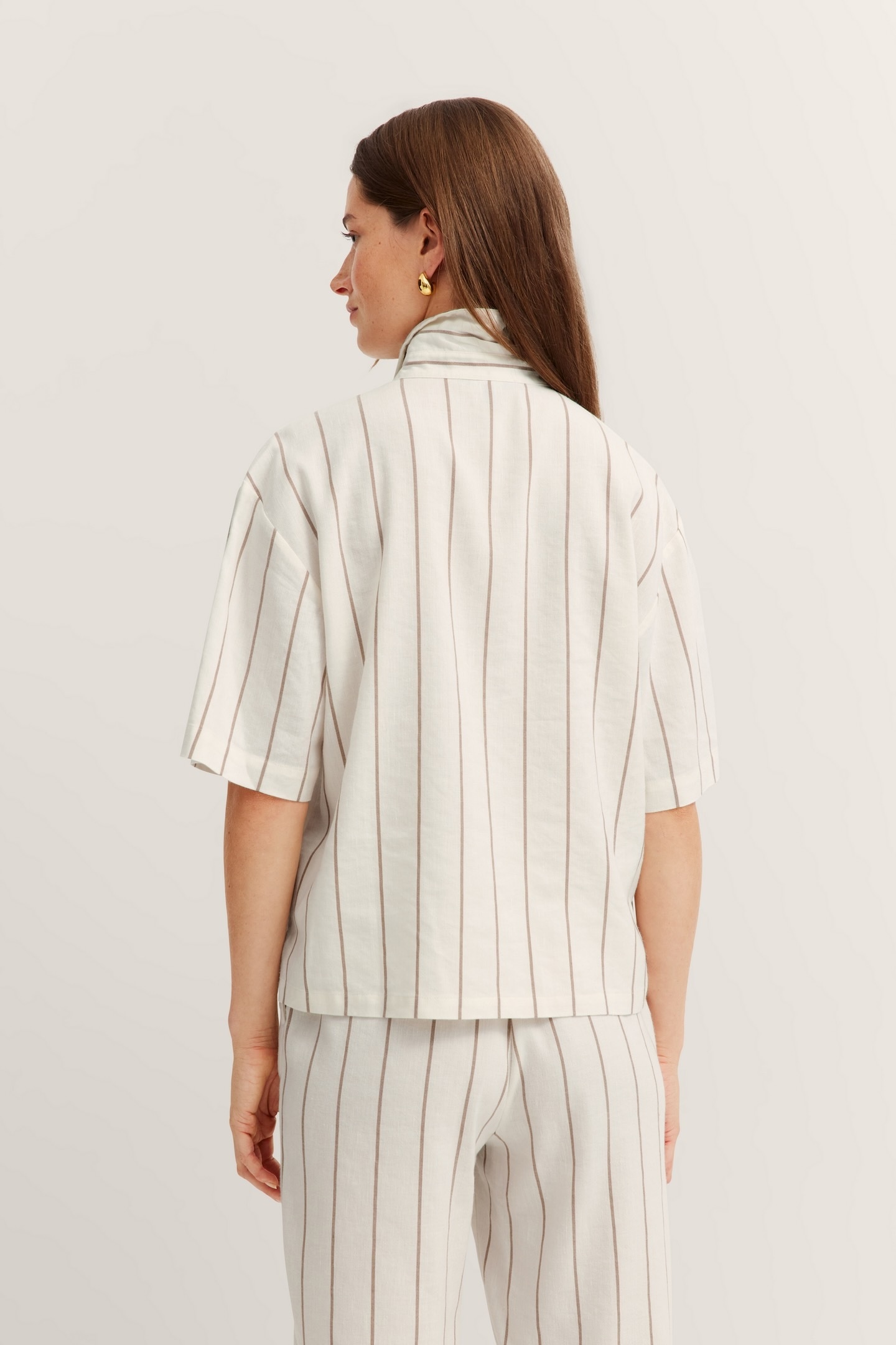 bugatti Blouse à manches courtes aus Leinen-Mix