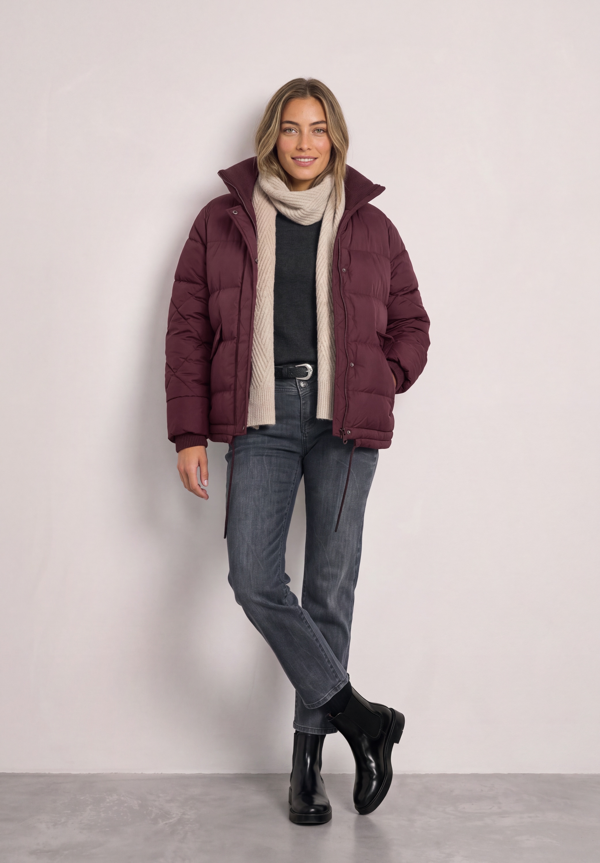 STREET ONE Veste matelassée sans capuche imperméable, col montant