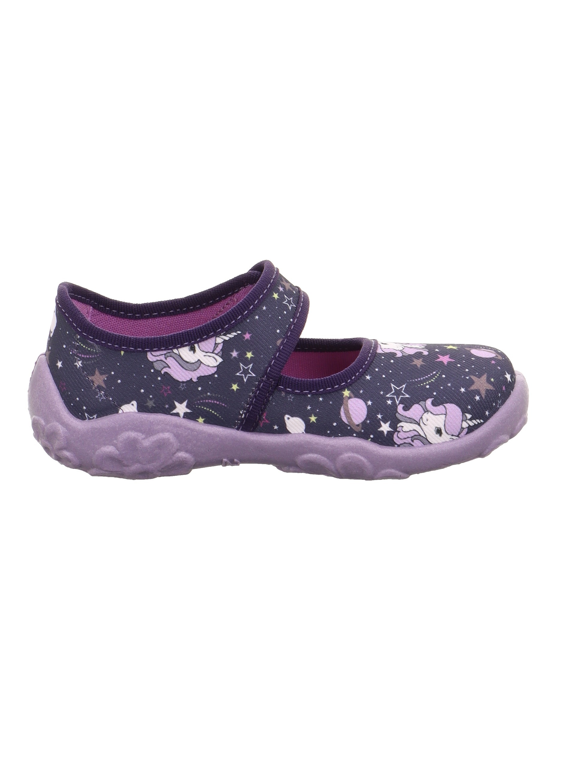 Superfit Chausson »BONNY, WMS: mittel«  Chaussure de jardin d'enfants avec motif licorne, gabarit de taille à télécharger