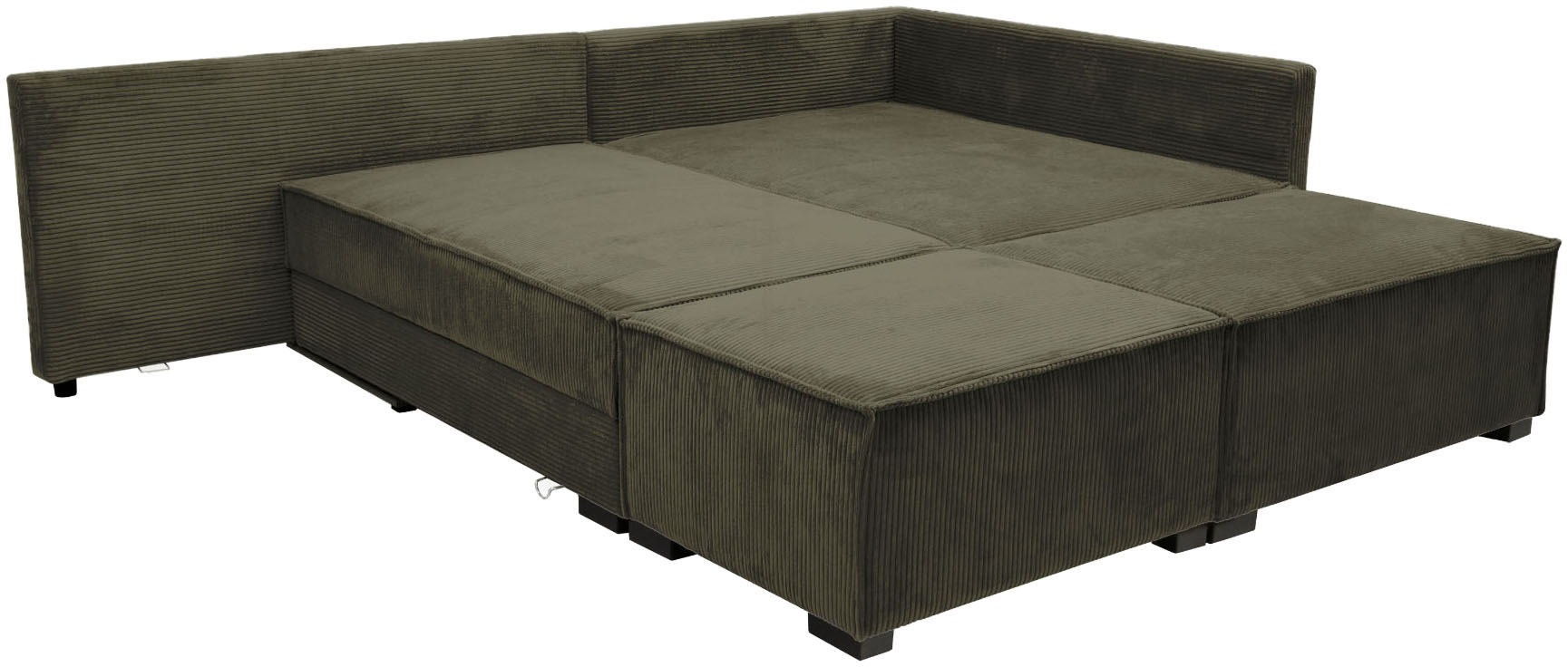 Home affaire »Night & Day L-Form, B: 316 cm mit Dauer-Schlaffunktion 180x200 cm« ensemble : canapé & tabouret, fonction lit, coffre de rangement & coussins, lit boxspring