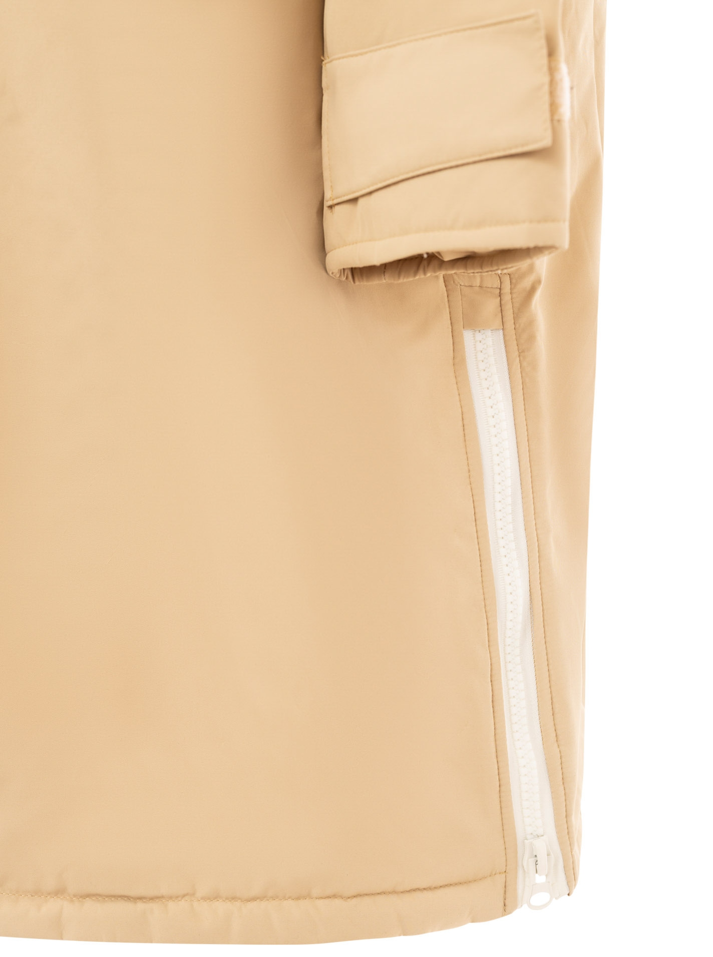 Zwillingsherz Manteau court »"Oversize Windjacke ZH"« poches latérales, capuche, fermeture éclair, doublure teddy, oversize