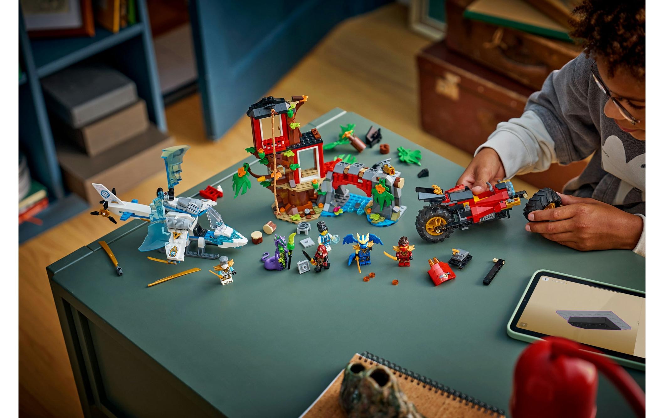   Pions de construction »Ninjago Showdown am Baumhaus mit dem Ninja-Bike 71857« Kategorie: Fantasy-Welt