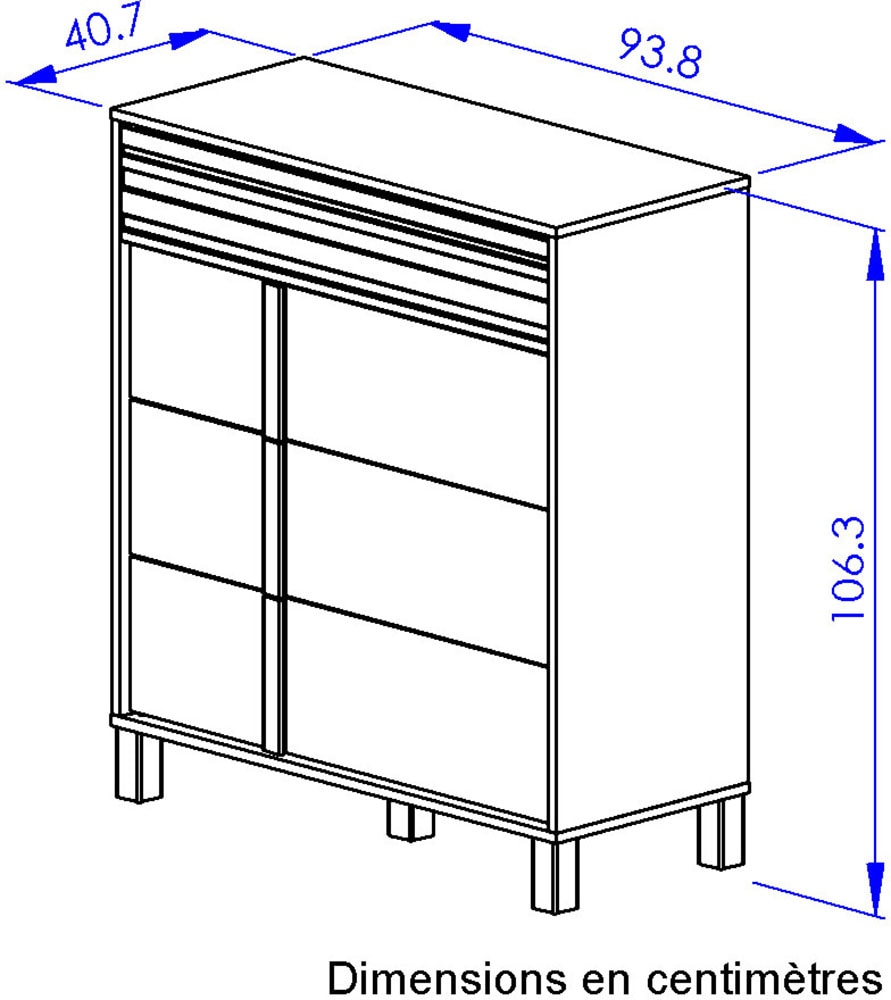 Gami Commode »ARIA« 1 cuis tlg. Eine praktische Kommode mit 4 grossen Schubladen.