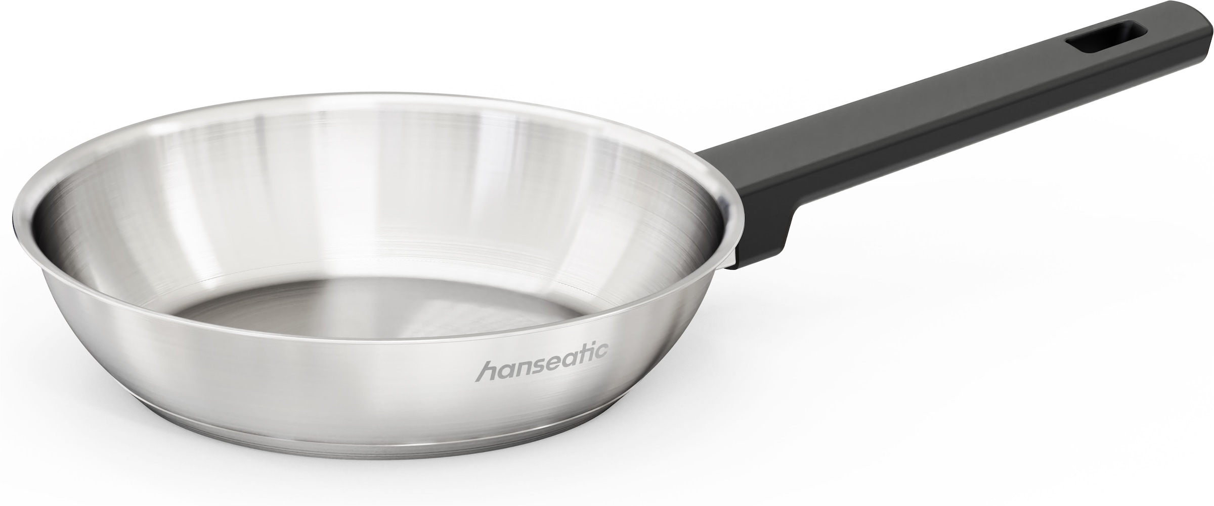 Hanseatic Pfannen-Set »SMART« Edelstahl 18/10 Set, 1x Pfanne Ø 24 cm und 28 cm, 2 tlg. ohne Beschichtung, energiesparend, für alle Herdarten, inkl. Induktion