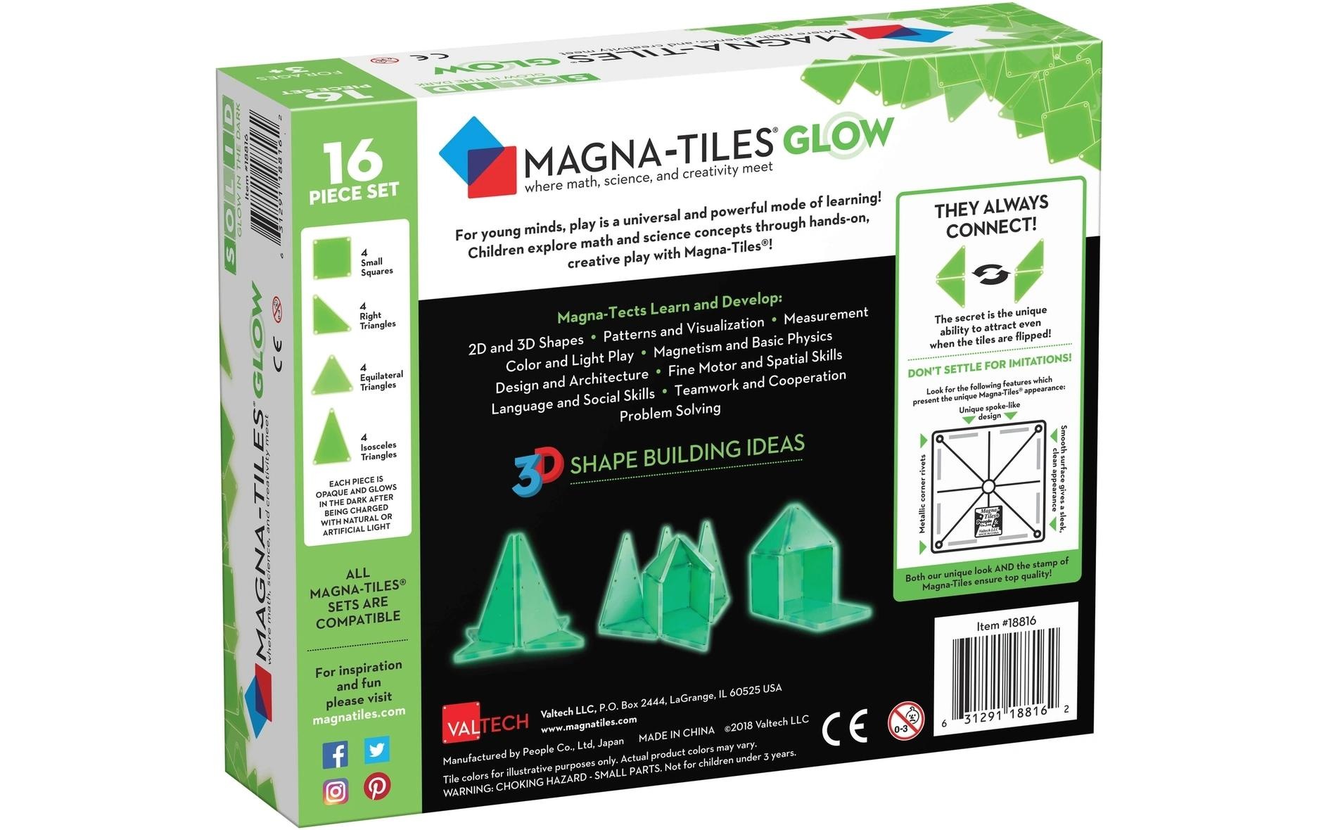   Steinbaukasten »Magna-Tiles Bausteinmodell Glow in the Dark Set«