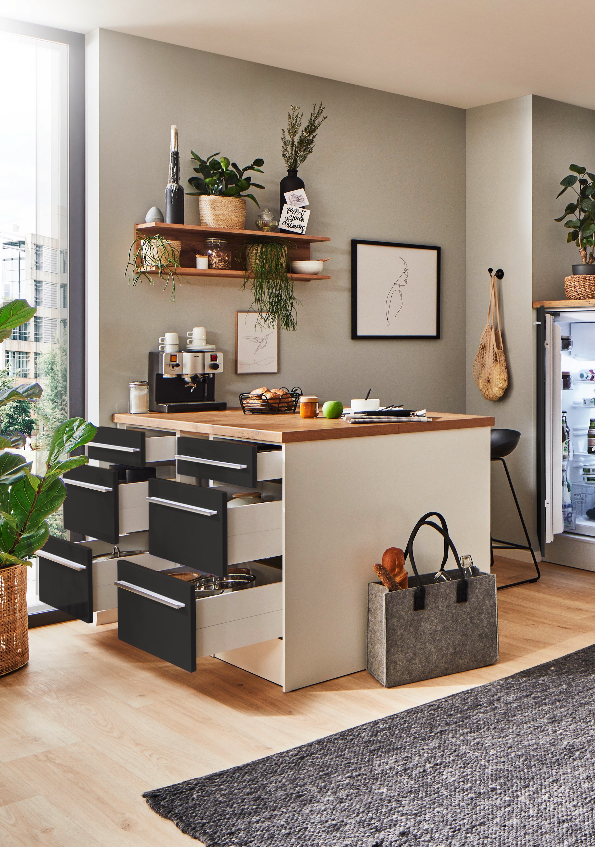RESPEKTA Ilot de cuisine »Gabriel« largeur 150 cm, avec soft-close